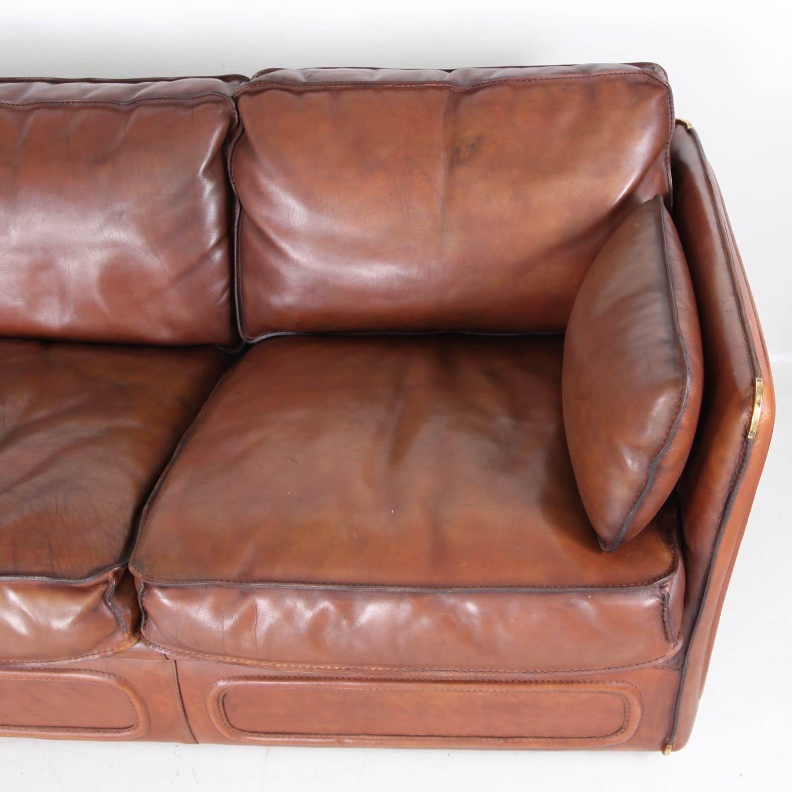 Divano in pelle a 3 posti di Roche Bobois in vendita 5