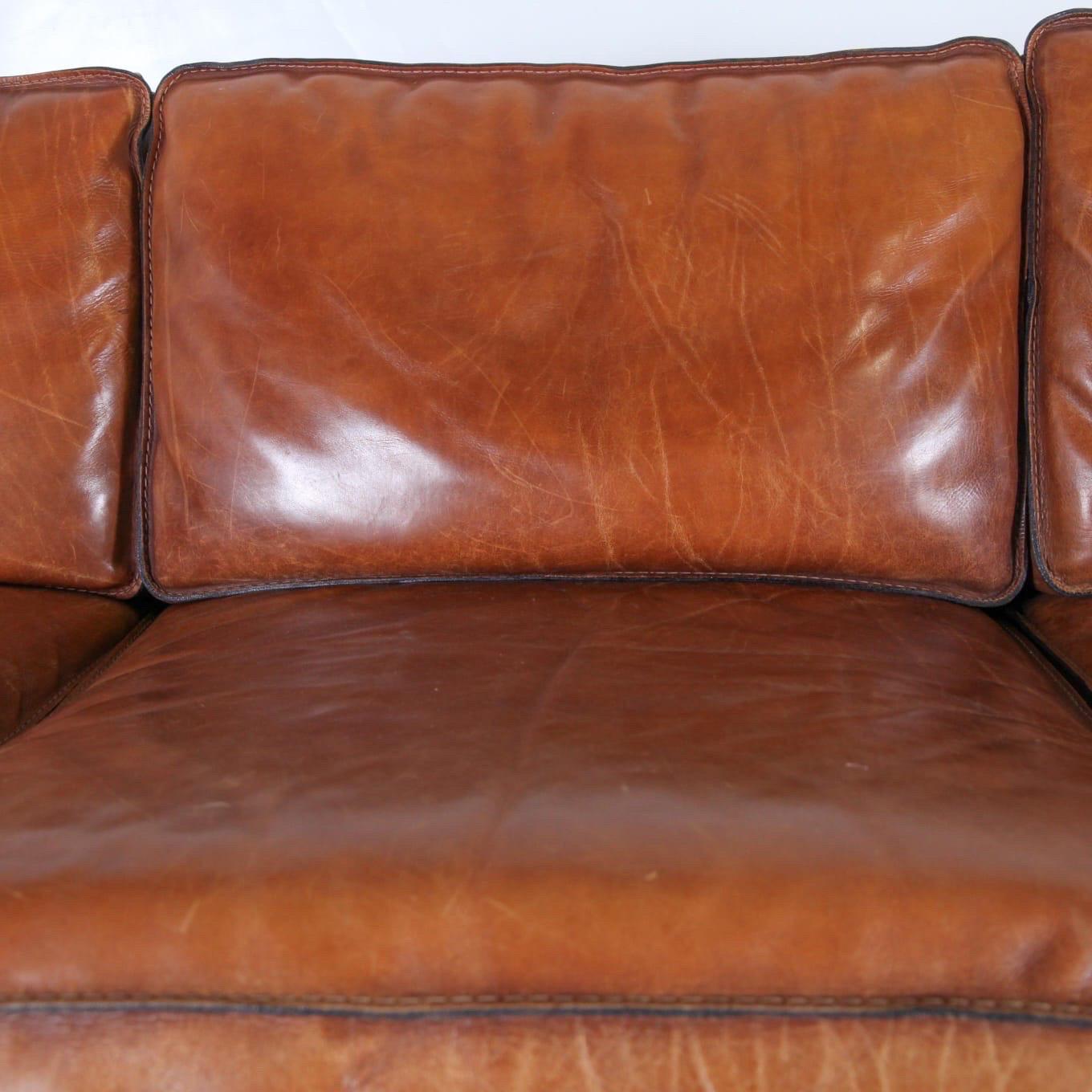 Roche Bobois 3 seaters leather sofa 4