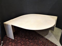 Roche Bobois 70s French Beige Marble Coffeetable, Center Table