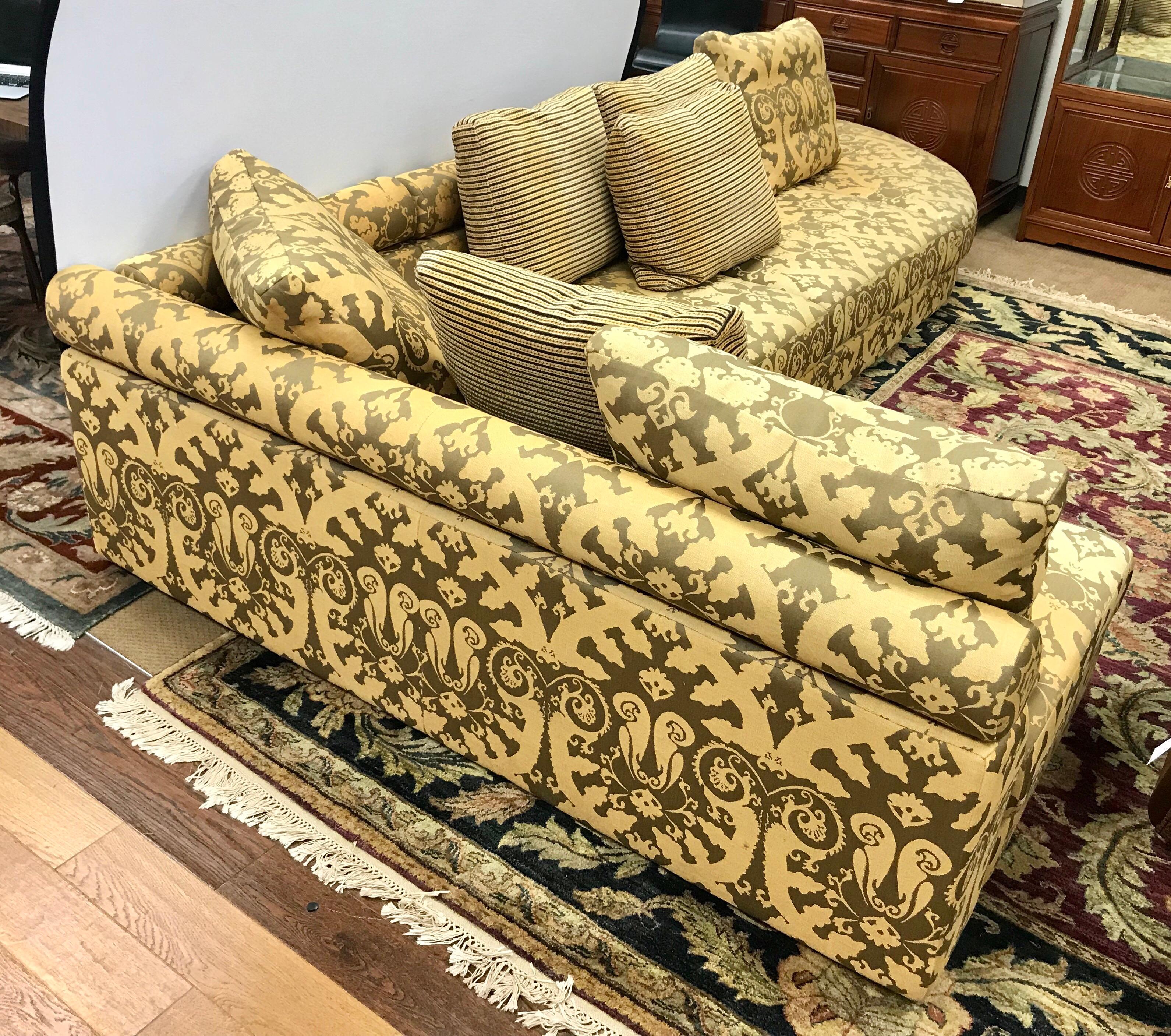 Roche Bobois Architectural Modular Sofa Sectional 3-Piece Custom Kravet Fabric In Good Condition In West Hartford, CT