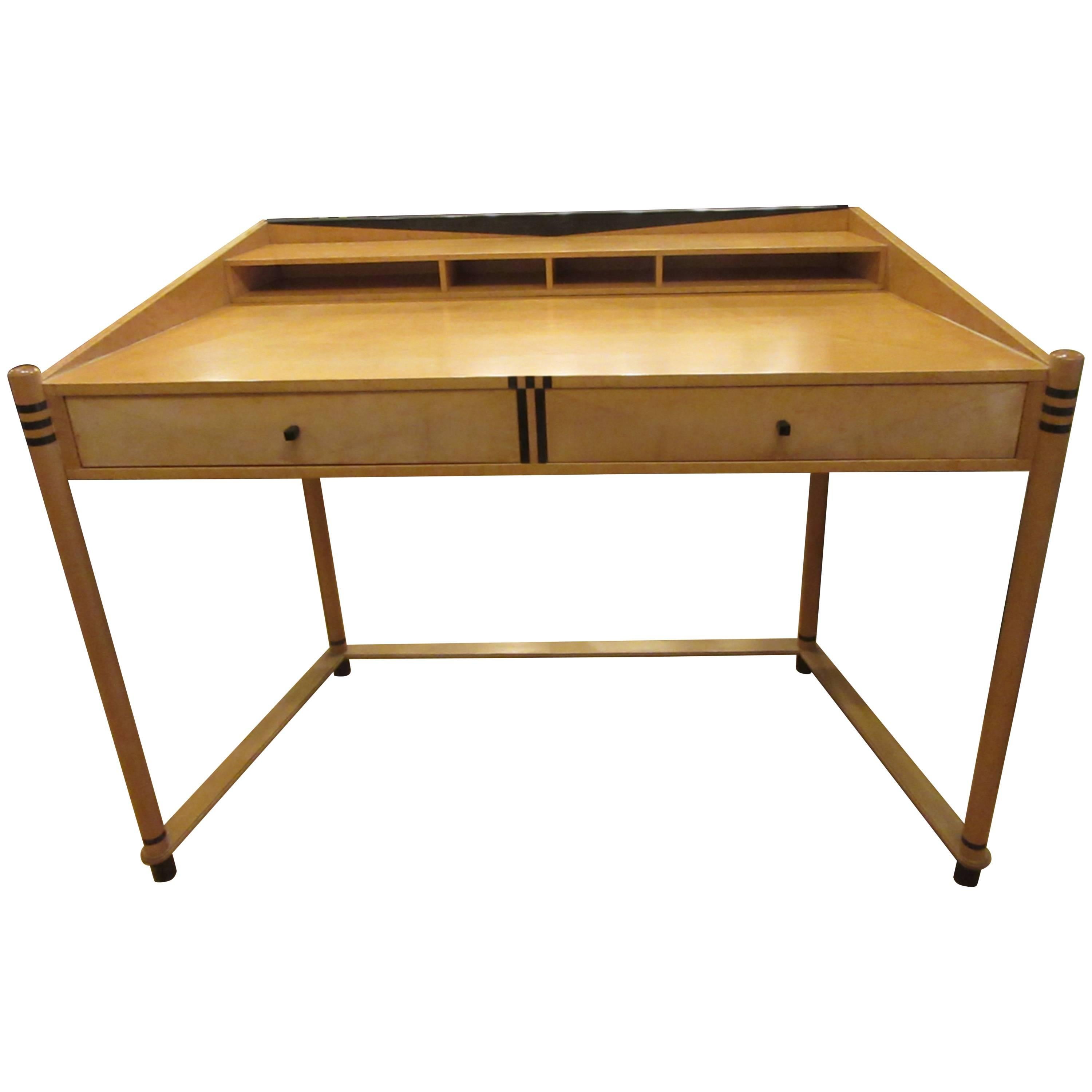 Roche Bobois Art Deco Design Maple Wood Desk