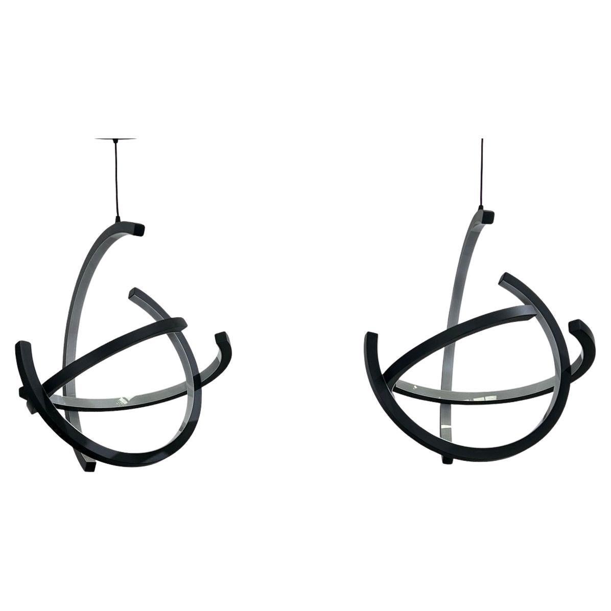 Roche Bobois Atom, lampada a sospensione di Cédric Ragot, set di due
