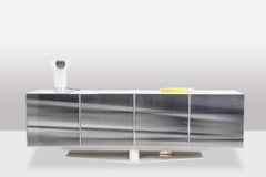 Roche Bobois. Buffet cinétique noir et blanc. 1990s.