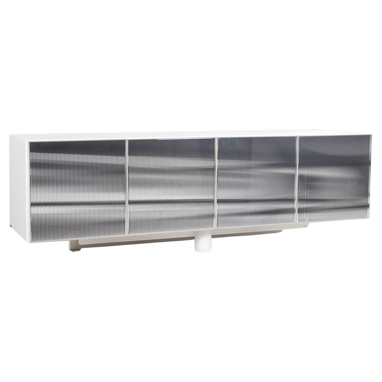 Roche Bobois. Aparador "cinético" blanco y negro. 1990s.