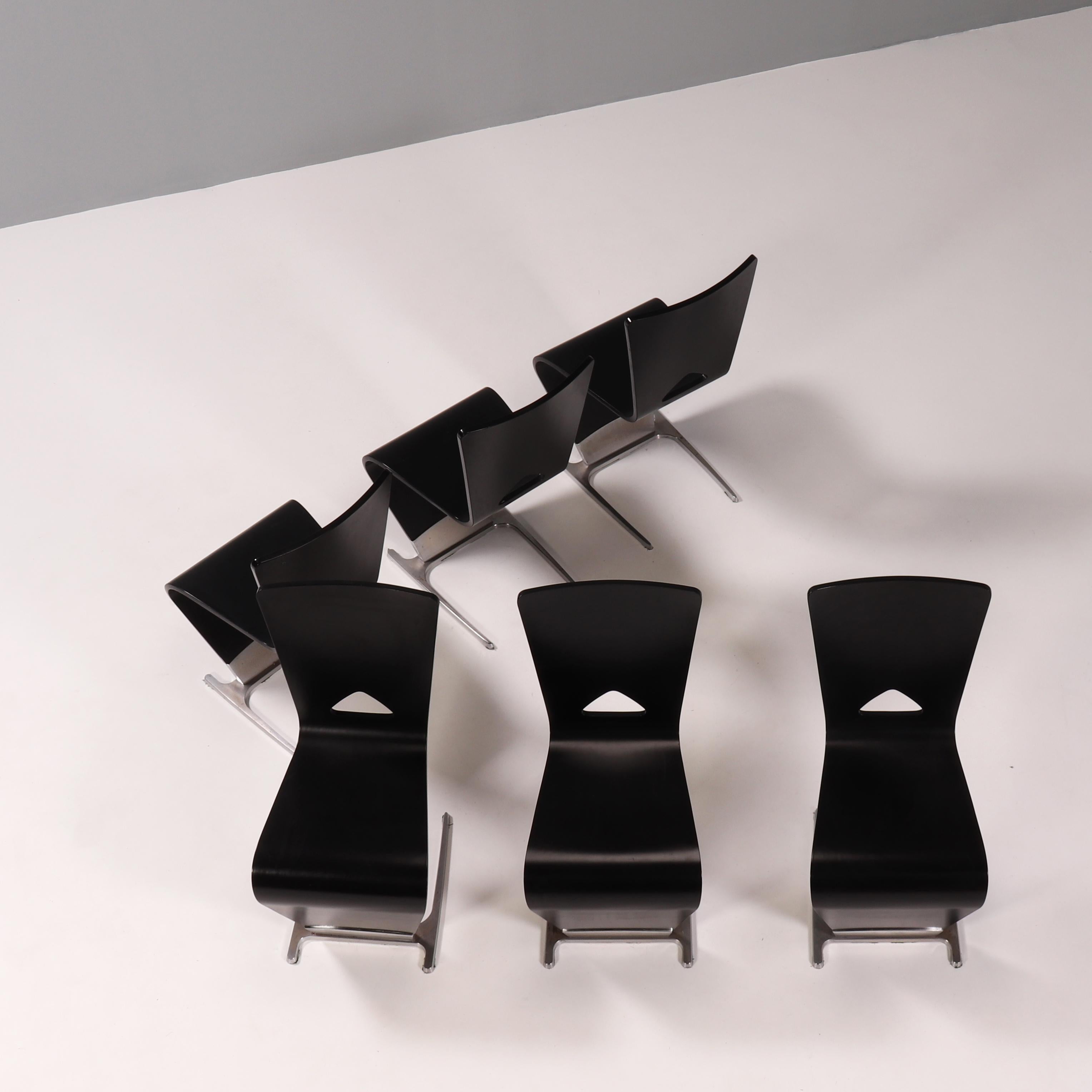 Roche Bobois Black Dining Chairs by Sacha Lakic, 2005, Set of 6 4