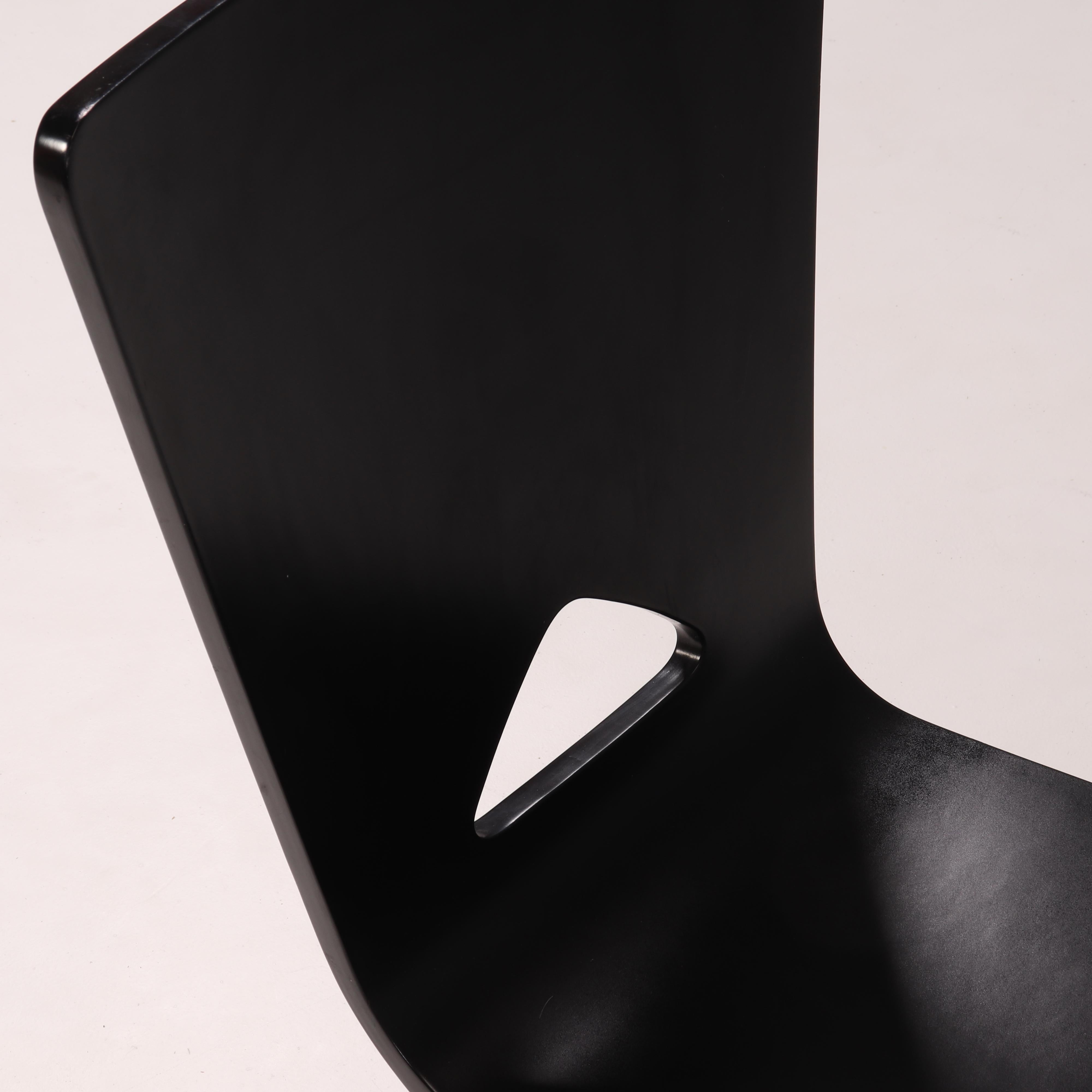 Wood Roche Bobois Black Dining Chairs by Sacha Lakic, 2005, Set of 6