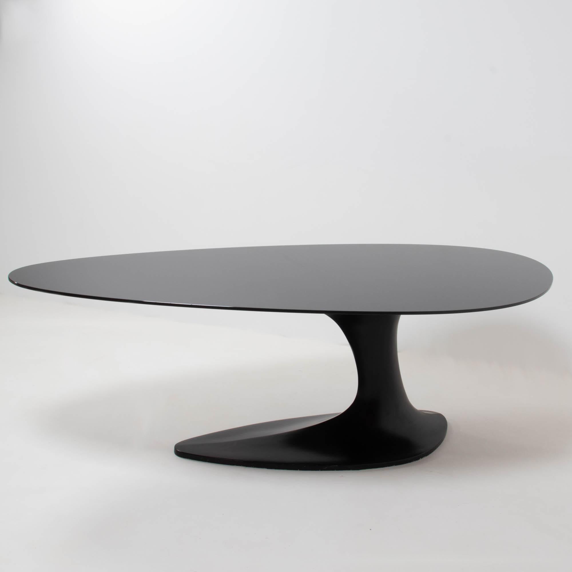 Contemporary Roche Bobois Black Dining Table and Six Chairs by Sacha Lakic, 2005