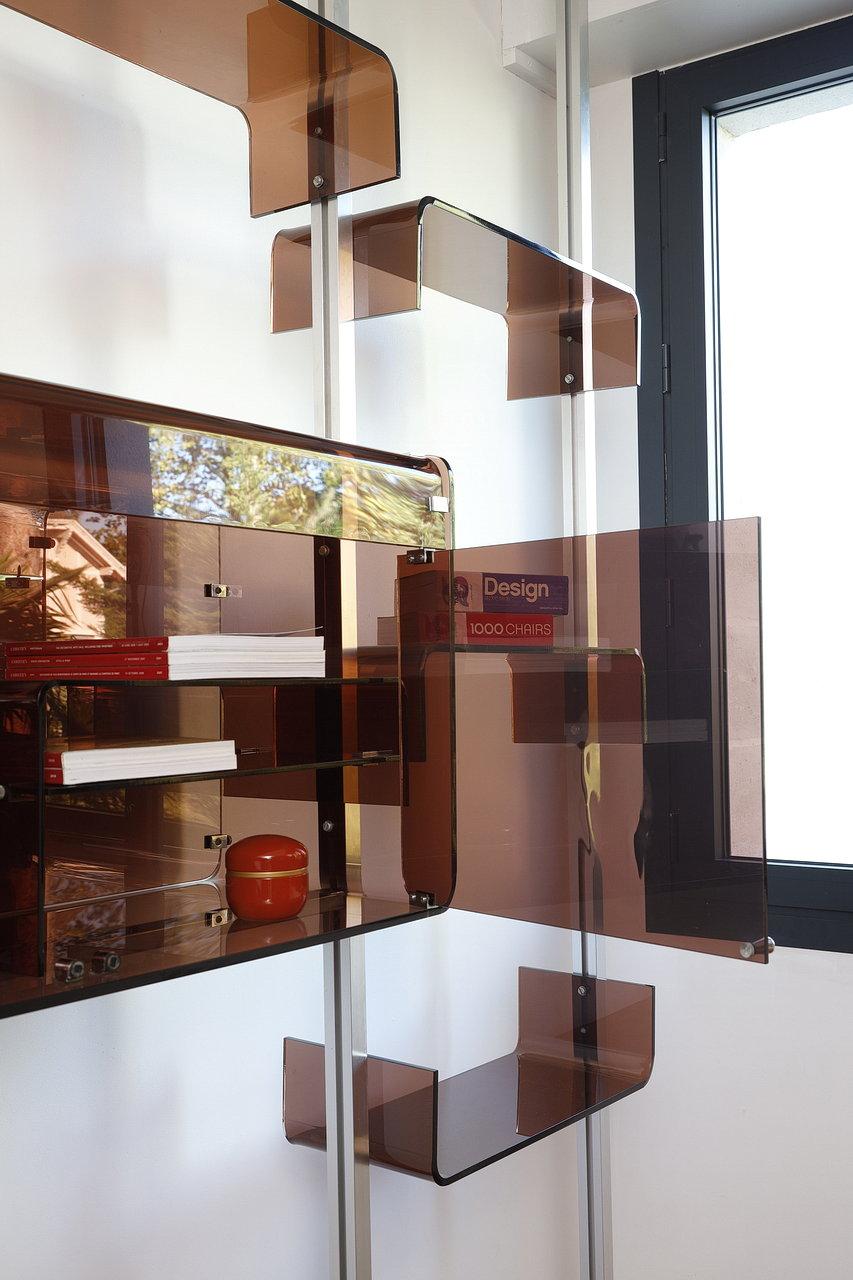 Roche Bobois bookcase in smoked plexiglass by Michel Ducaroy 5