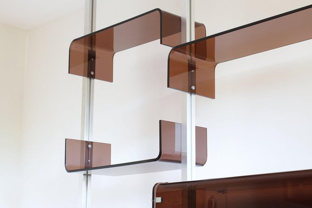 Roche Bobois bookcase in smoked plexiglass by Michel Ducaroy 6