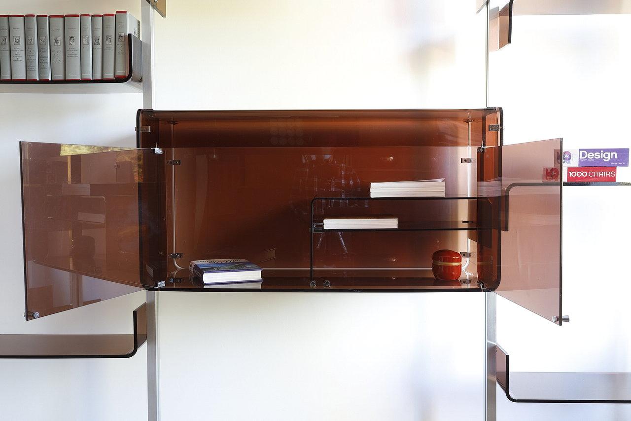 Roche Bobois bookcase in smoked plexiglass by Michel Ducaroy 7