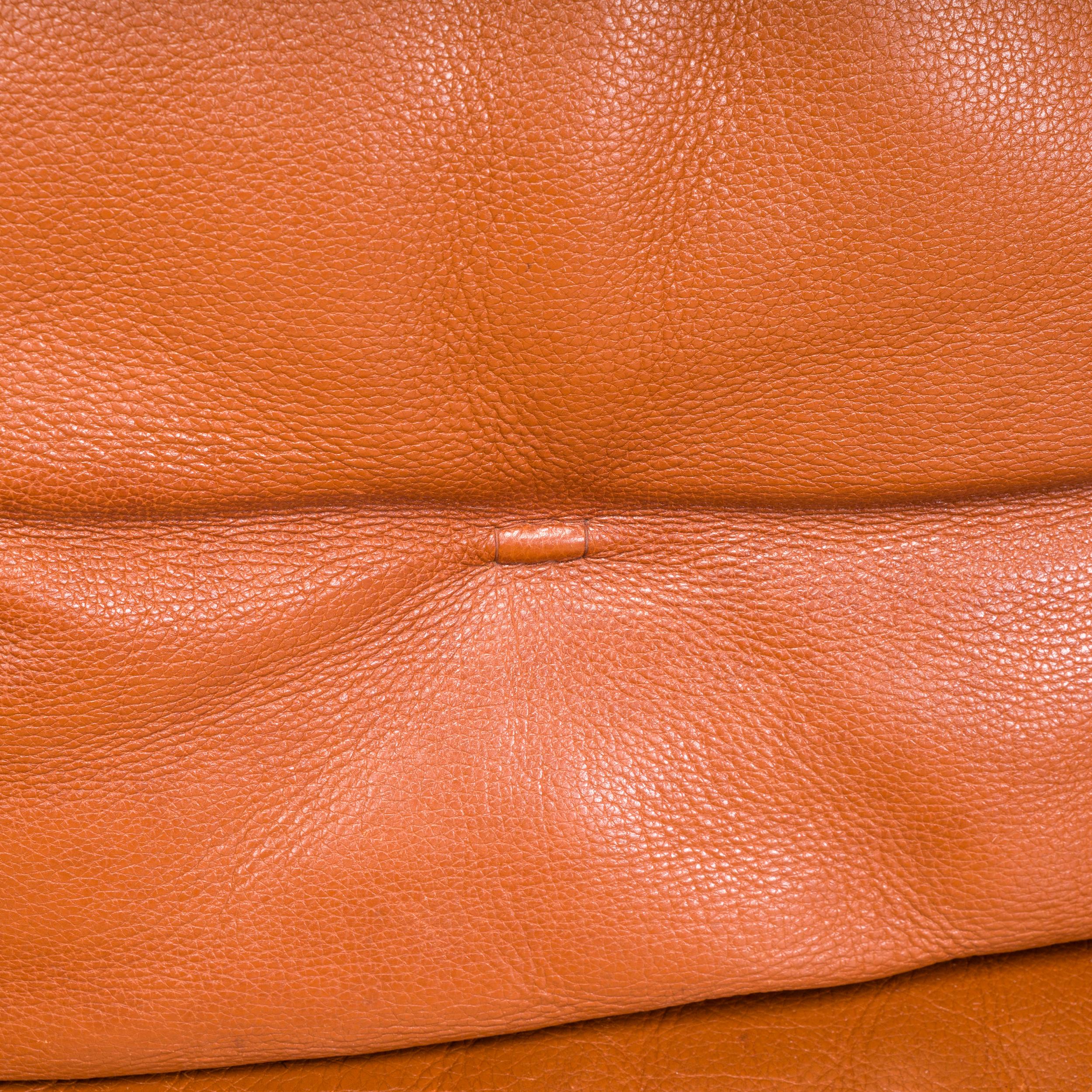 Roche Bobois Brown Leather Sofa, Three Seater 3