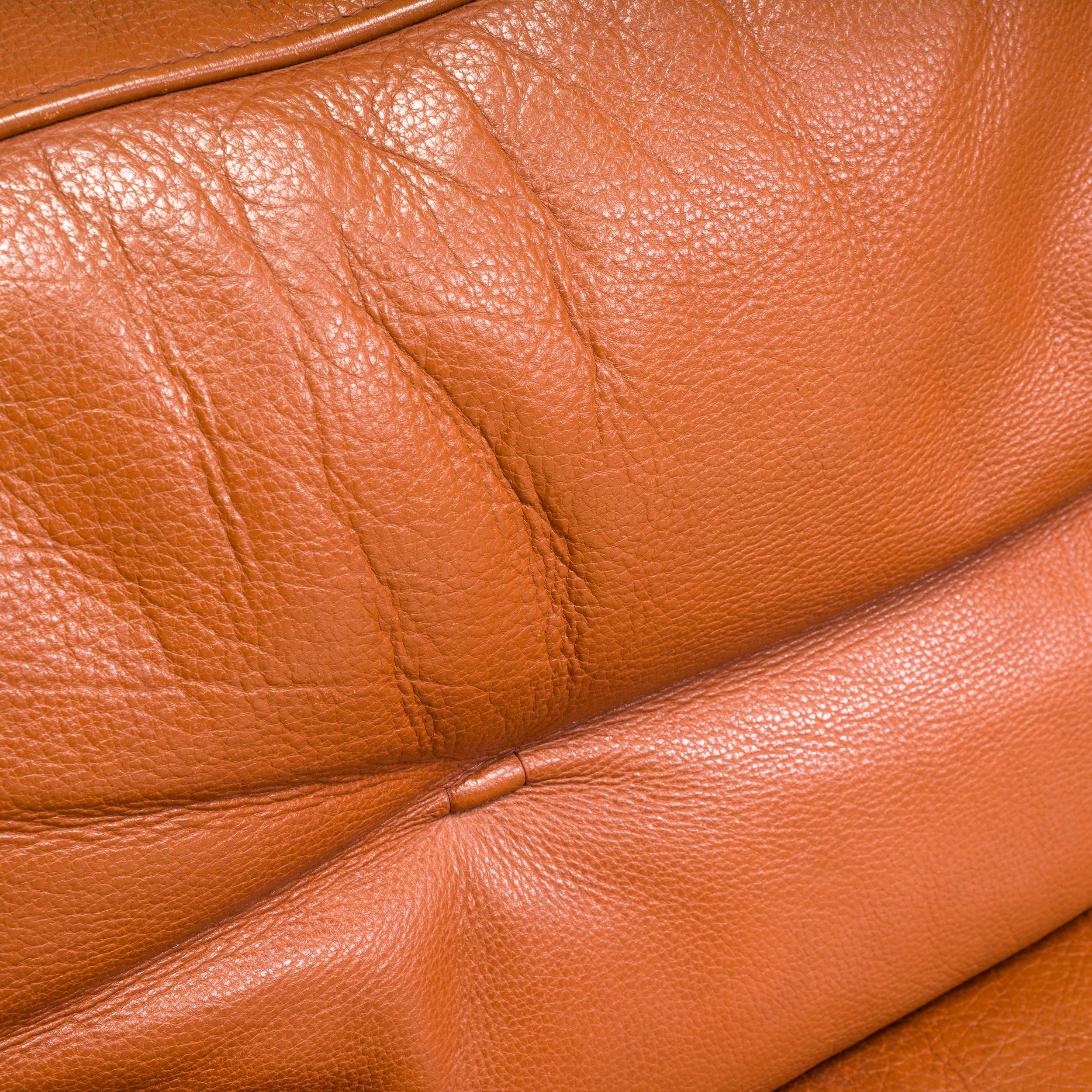 Roche Bobois Brown Leather Sofa, Three Seater 5