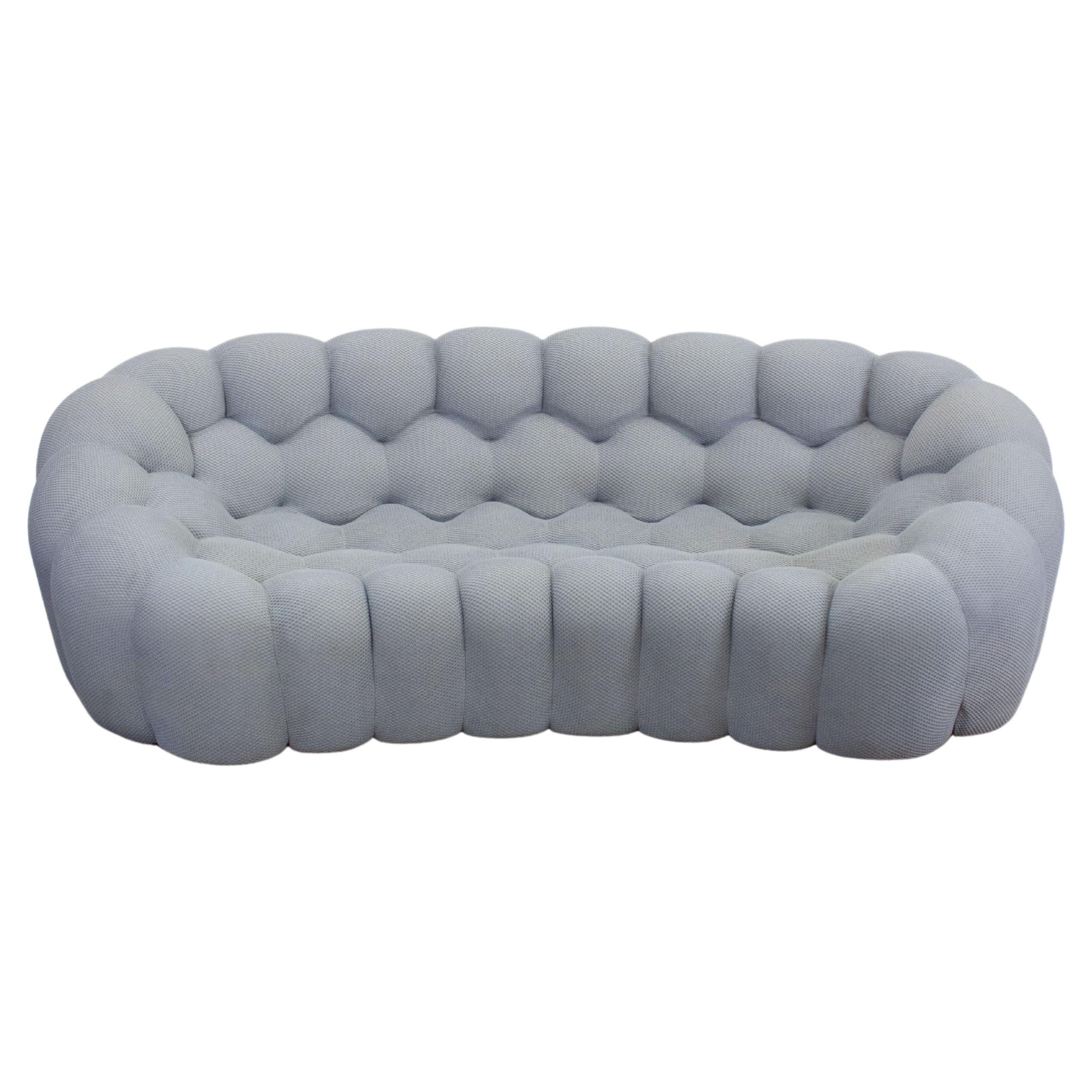 Roche Bobois Bubble 2 Cuved 3/4-Seat Sofa by Sacha Lakic (Light Grey)