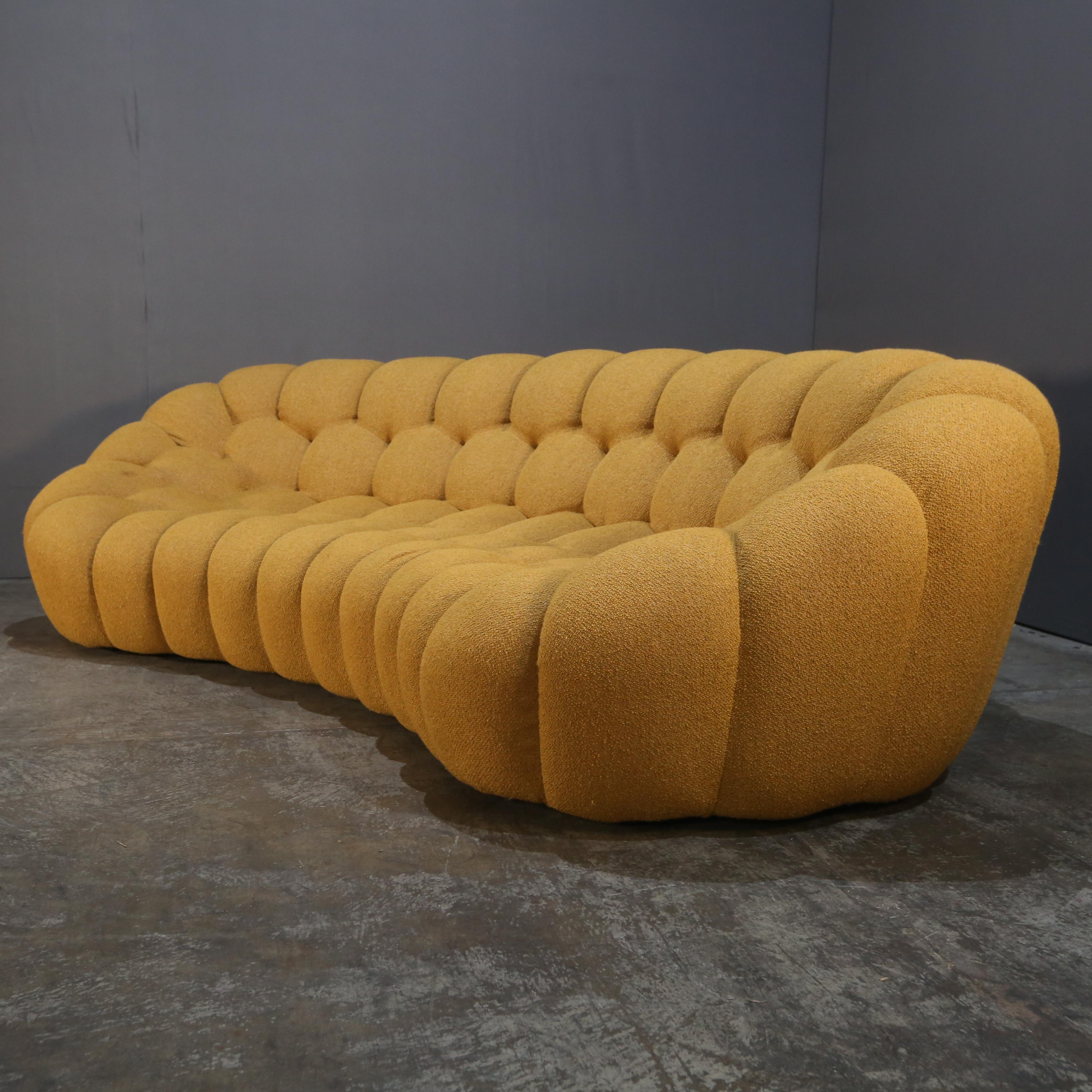 French Roche Bobois Bubble Curved Sofa by Sacha Lakic For Sale