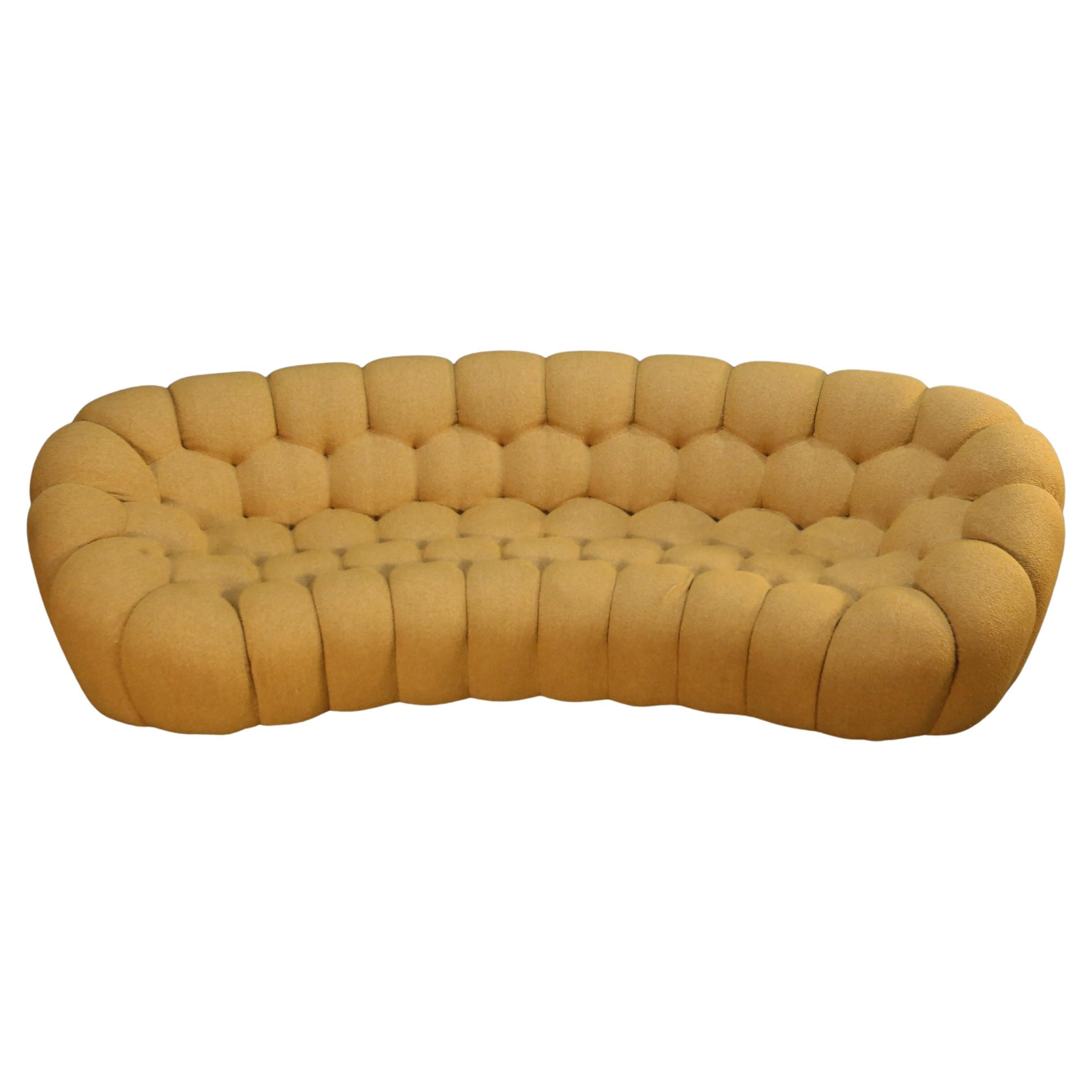 Roche Bobois Bubble Curved Sofa by Sacha Lakic For Sale