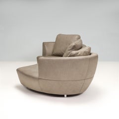 Roche Bobois by Gabriele Assmann & Alfred Kleene Leather Digital Curved Sofa
