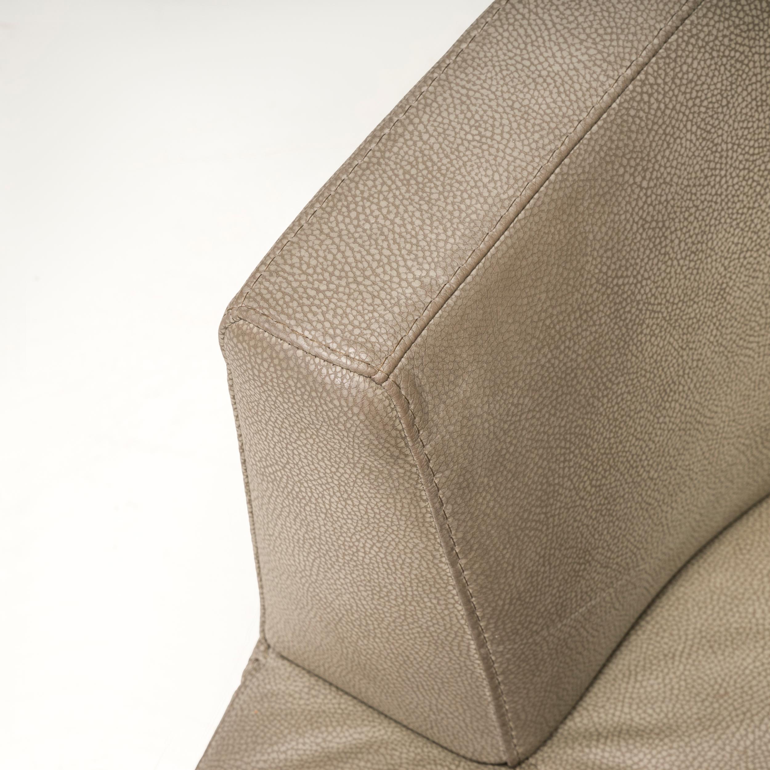 Roche Bobois by Gabriele Assmann & Alfred Kleene Leather Digital Curved Sofa 1