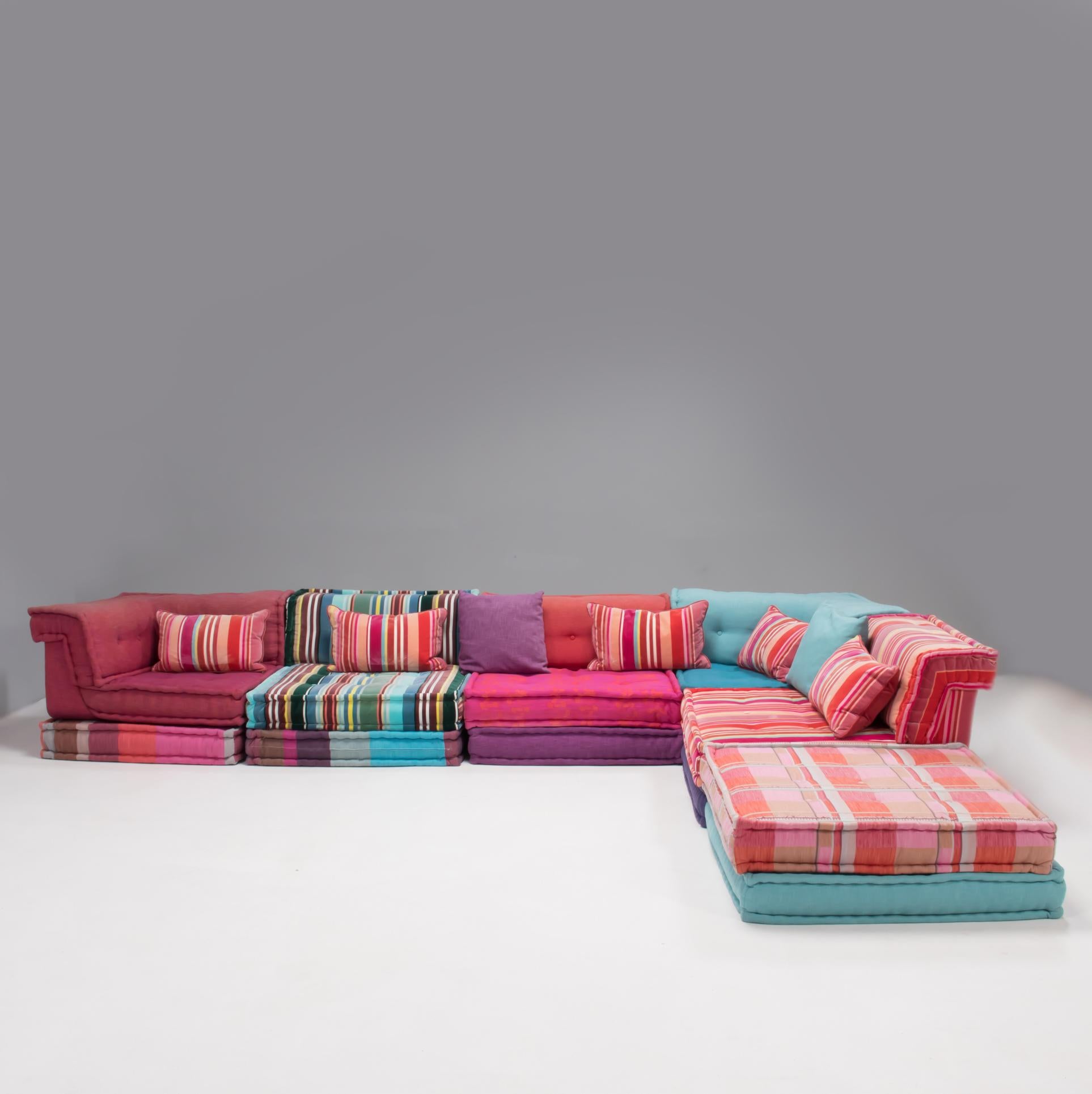 Originally designed by Hans Hopfer for Roche Bobois in 1971, the Mah Jong sofa has become a design classic.

Since its original conception, Roche Bobois has collaborated with a variety of design houses to upholster the sofa, bringing the design