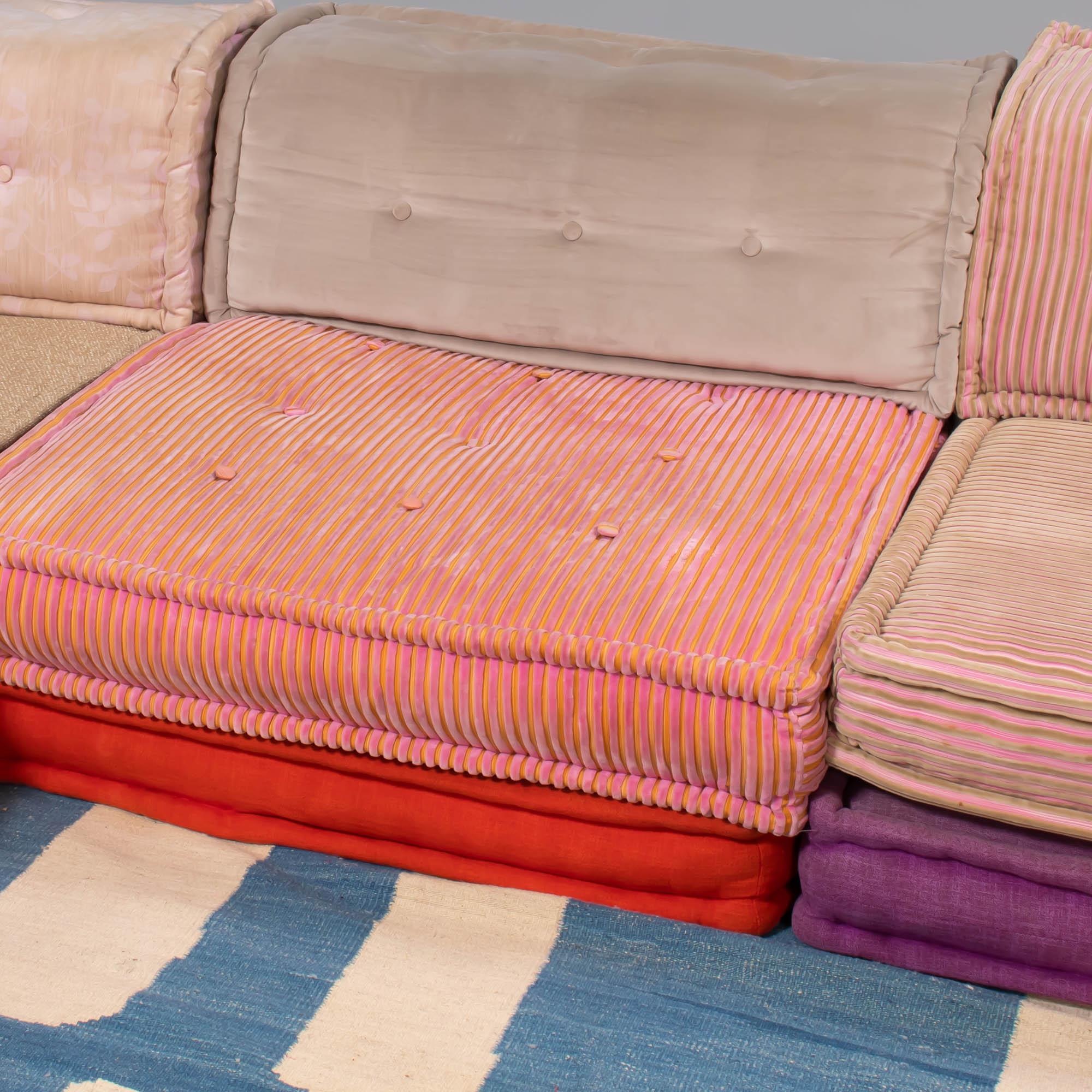 Fabric Roche Bobois by Hans Hopfer Mah Jong Missoni Home Sectional Sofa, Set of 13