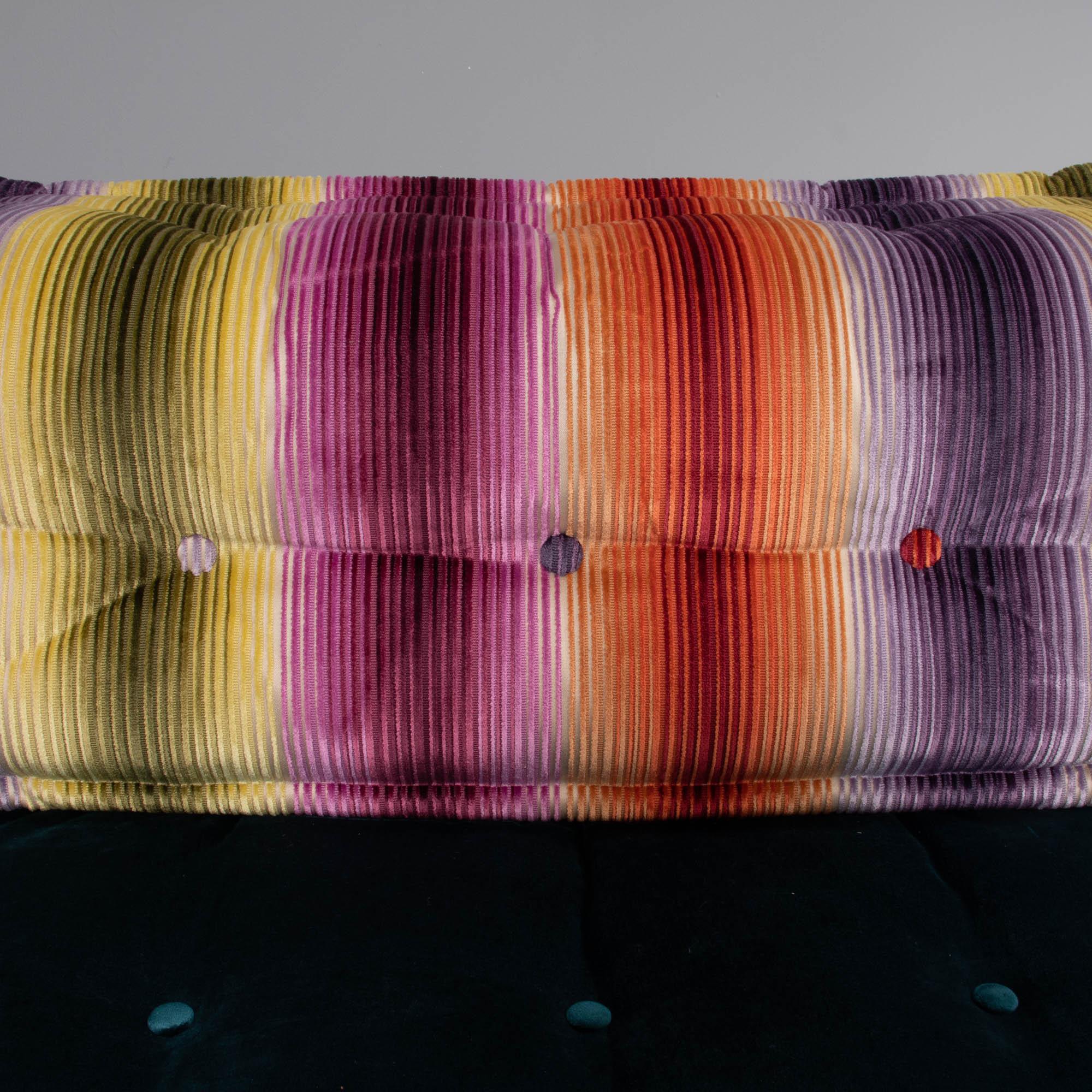 Contemporary Roche Bobois by Hans Hopfer Mah Jong Missoni Home Sectional Sofa, Set of 5