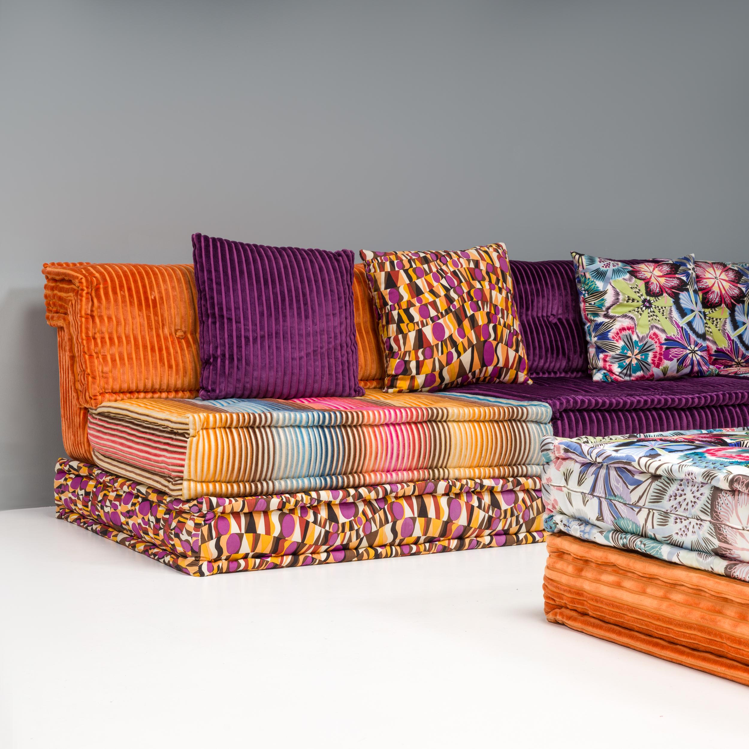 Roche Bobois by Hans Hopfer Missoni Mah Jong Sectional Sofa & Ottoman, Set of 16 In Good Condition In London, GB