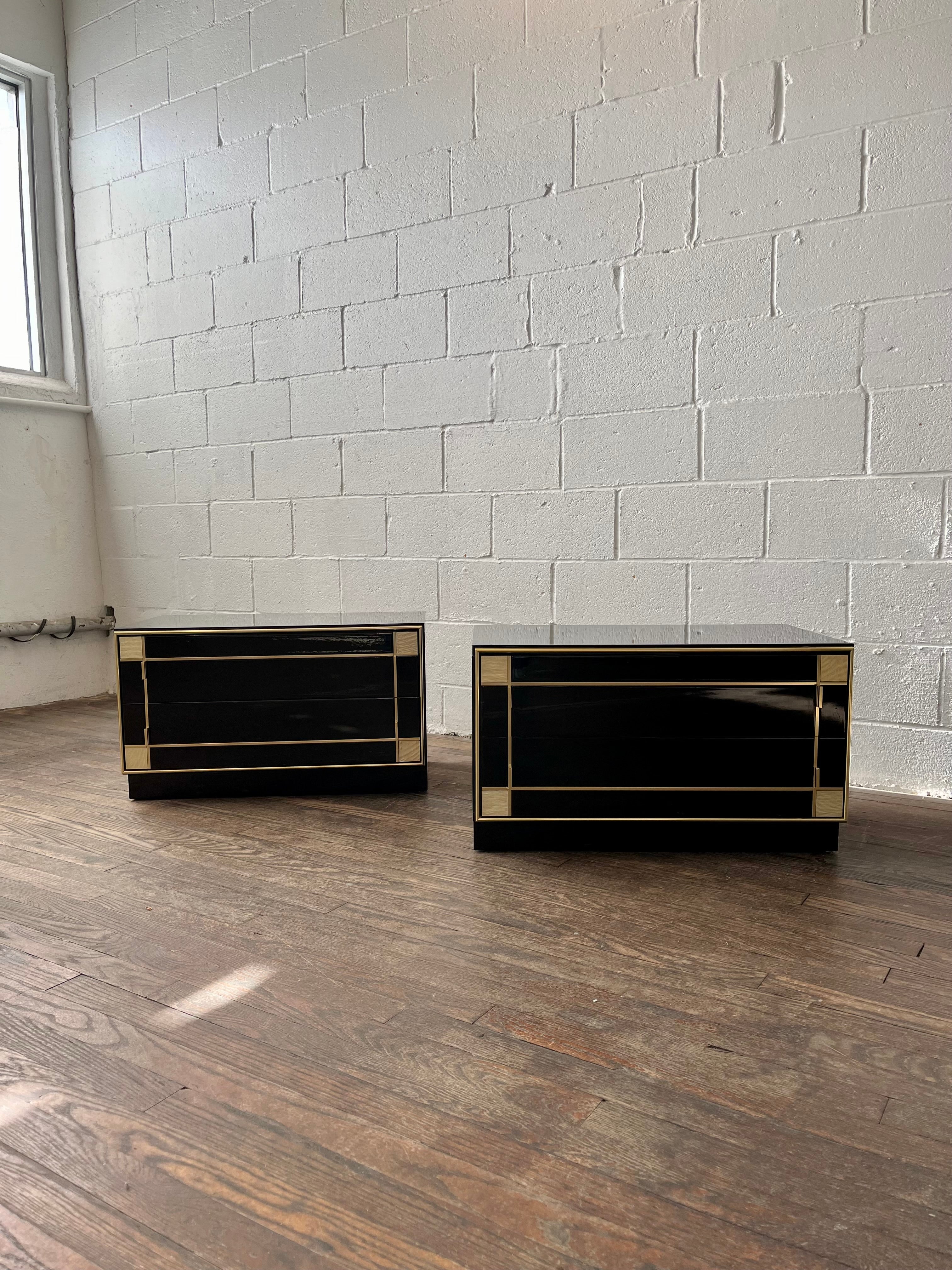 Modern Pierre Cardin for Roche Bobois 2 Drawer Nightstands or End Tables