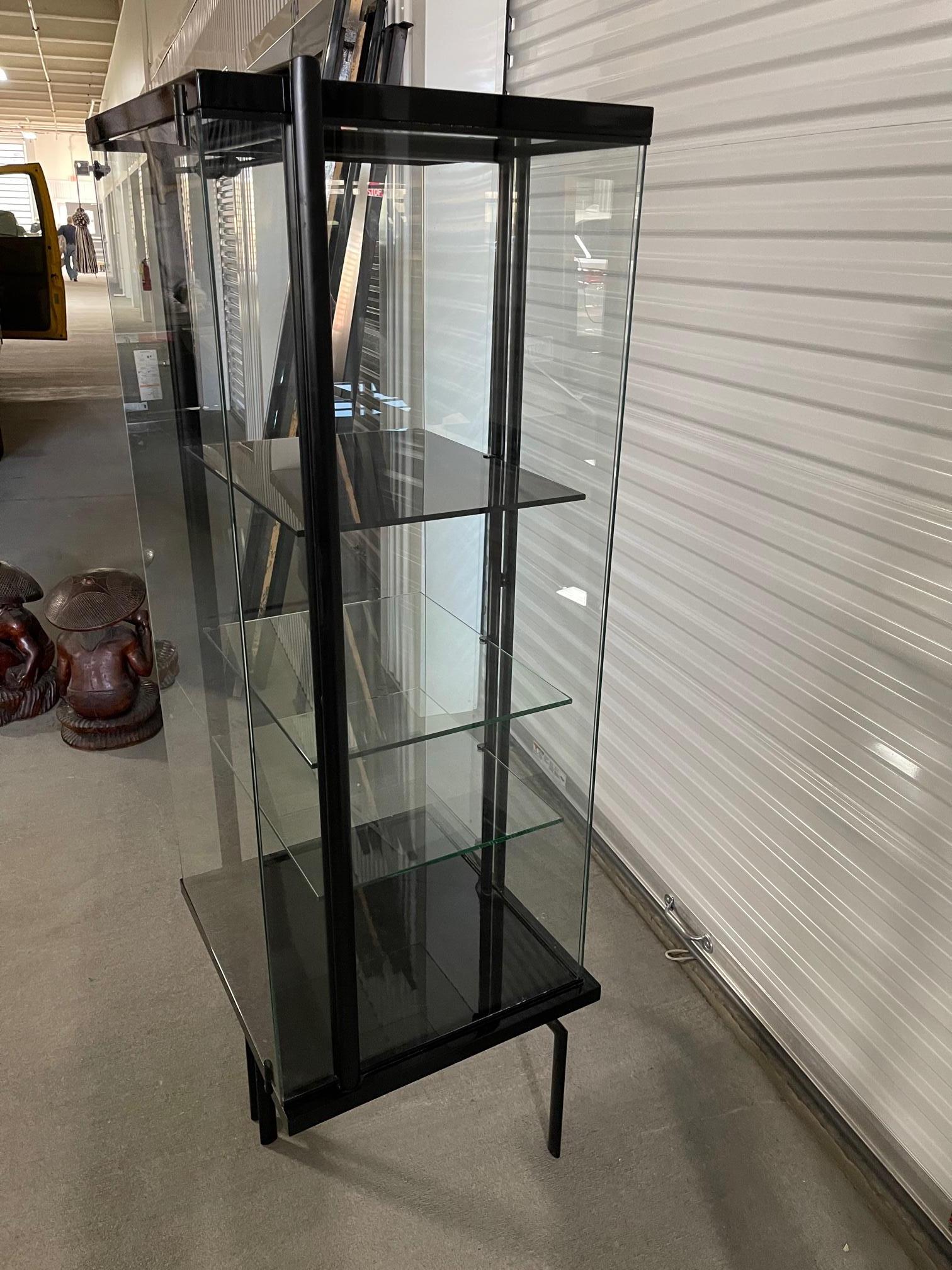 French Roche Bobois Contemporary Lacquer and Glass Display Cabinet, 20th Century For Sale