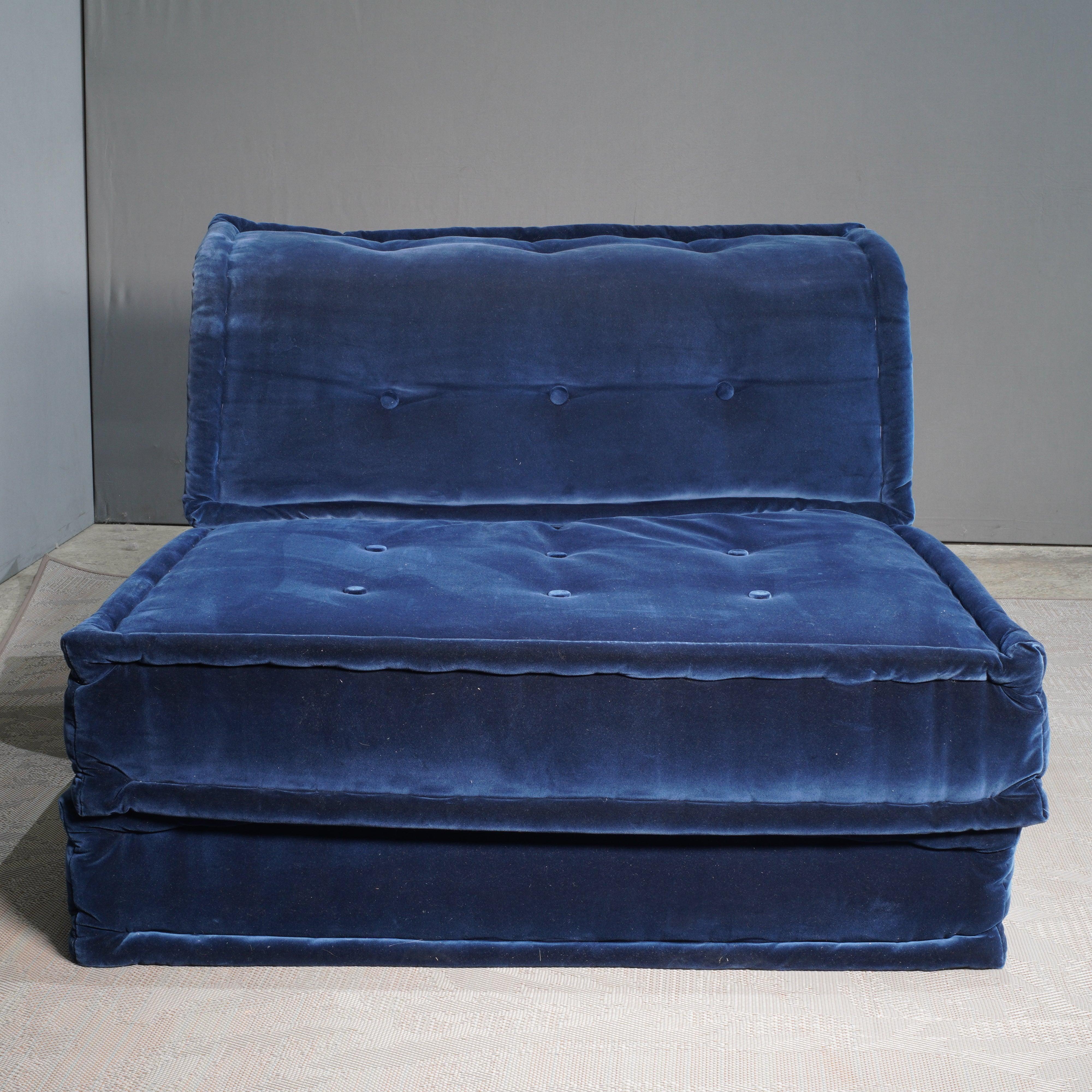 Roche Bobois Cotton Velvet Mah Jong Sofa, Set of 12 In Good Condition In Basildon, London