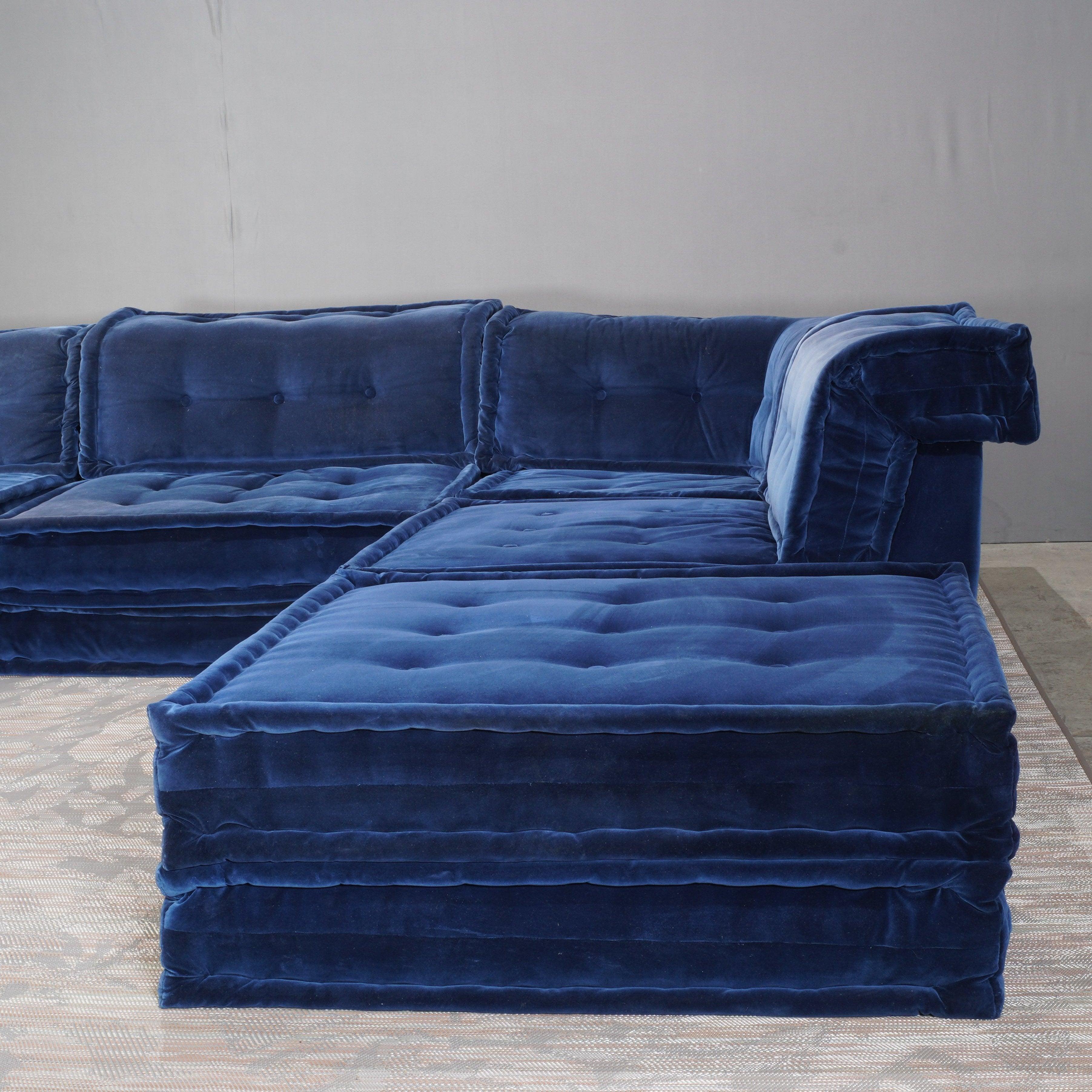 Roche Bobois Cotton Velvet Mah Jong Sofa, Set of 12 1