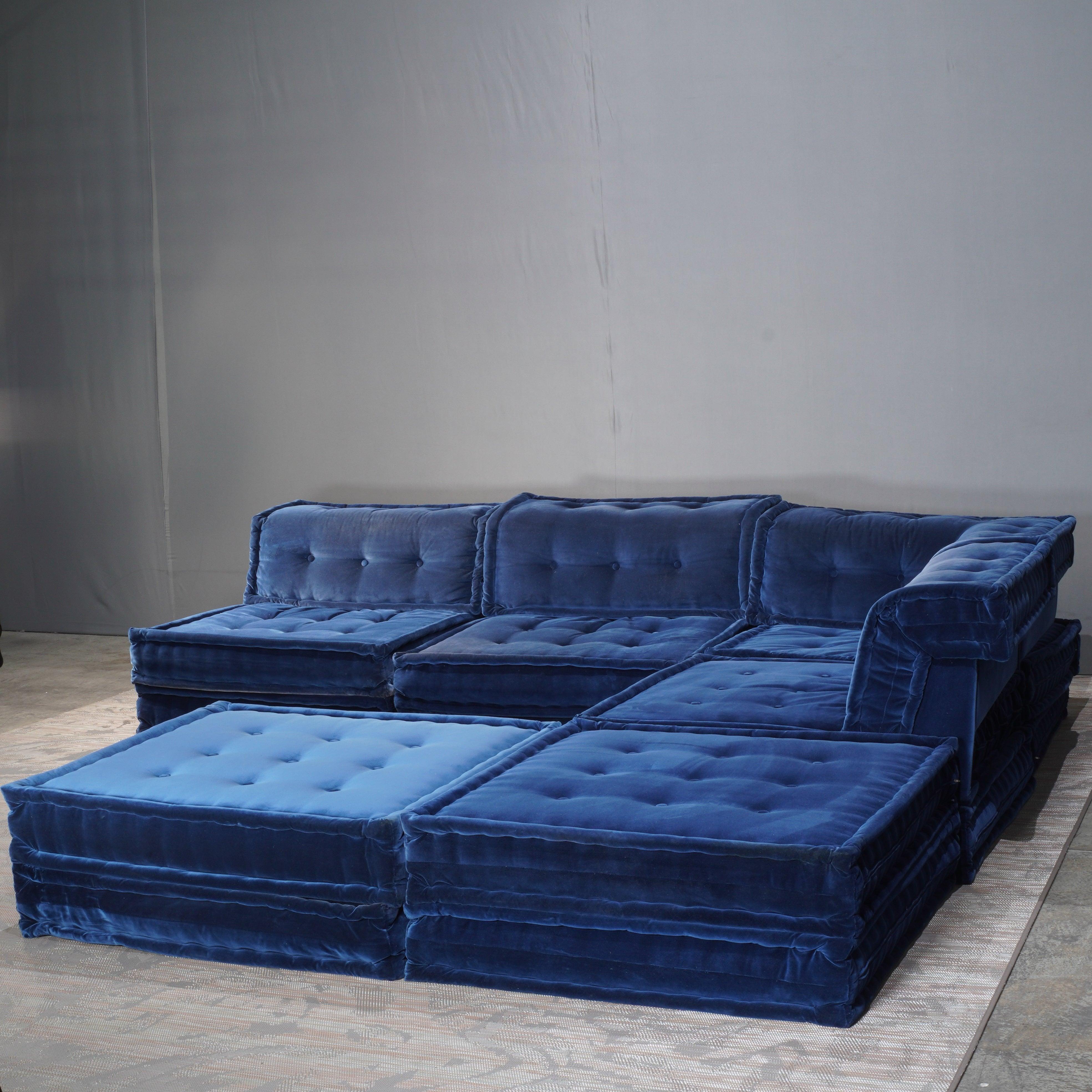 Roche Bobois Cotton Velvet Mah Jong Sofa, Set of 12 2