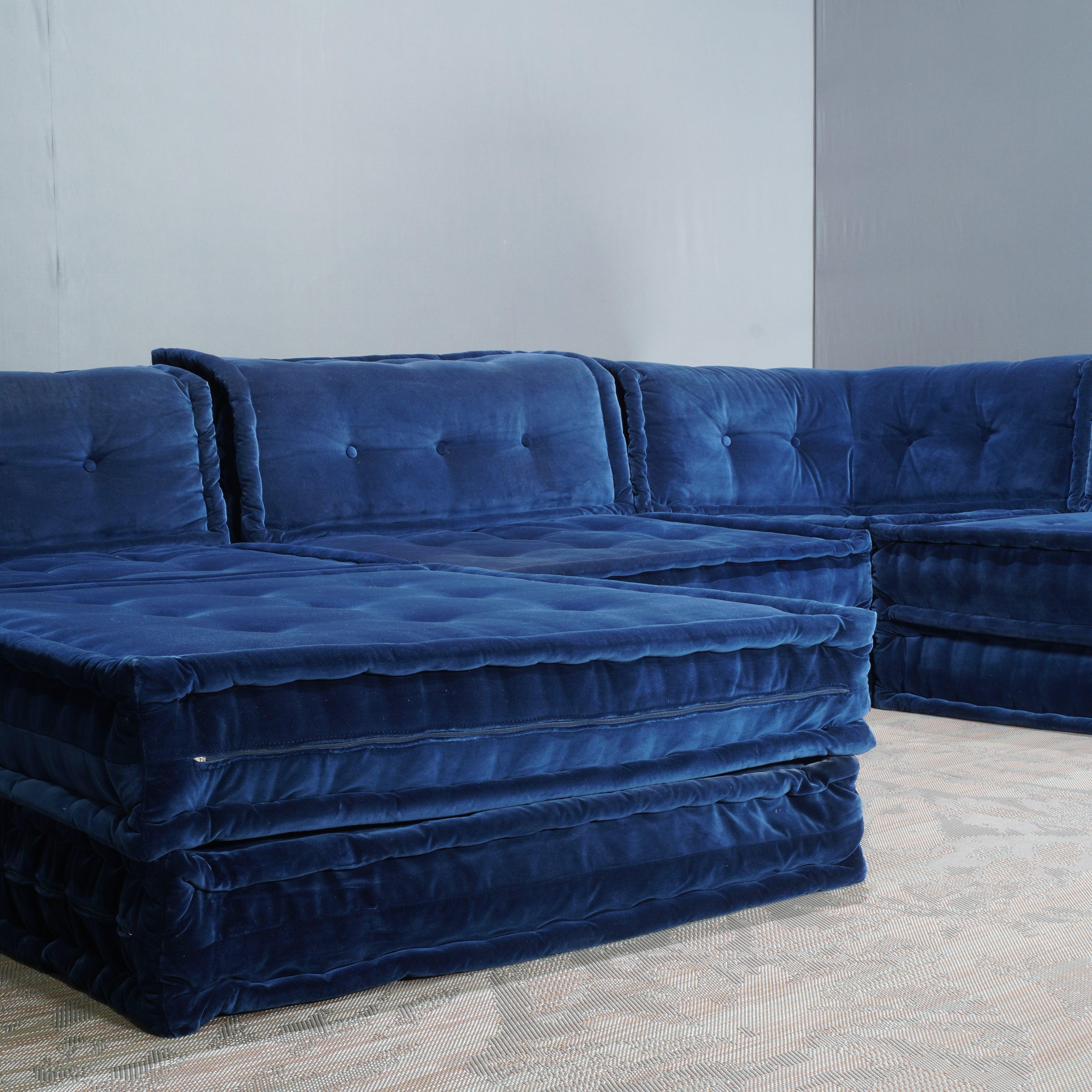 Roche Bobois Cotton Velvet Mah Jong Sofa, Set of 12 3