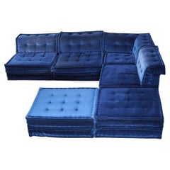 Roche Bobois Maha Jong-Sofa aus Baumwolle und Samt, 12er-Set