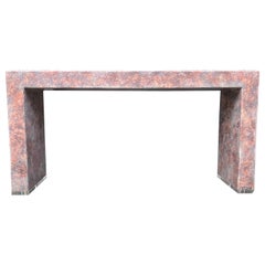 Roche Bobois Craquelure Finish Console on Perspex Feet