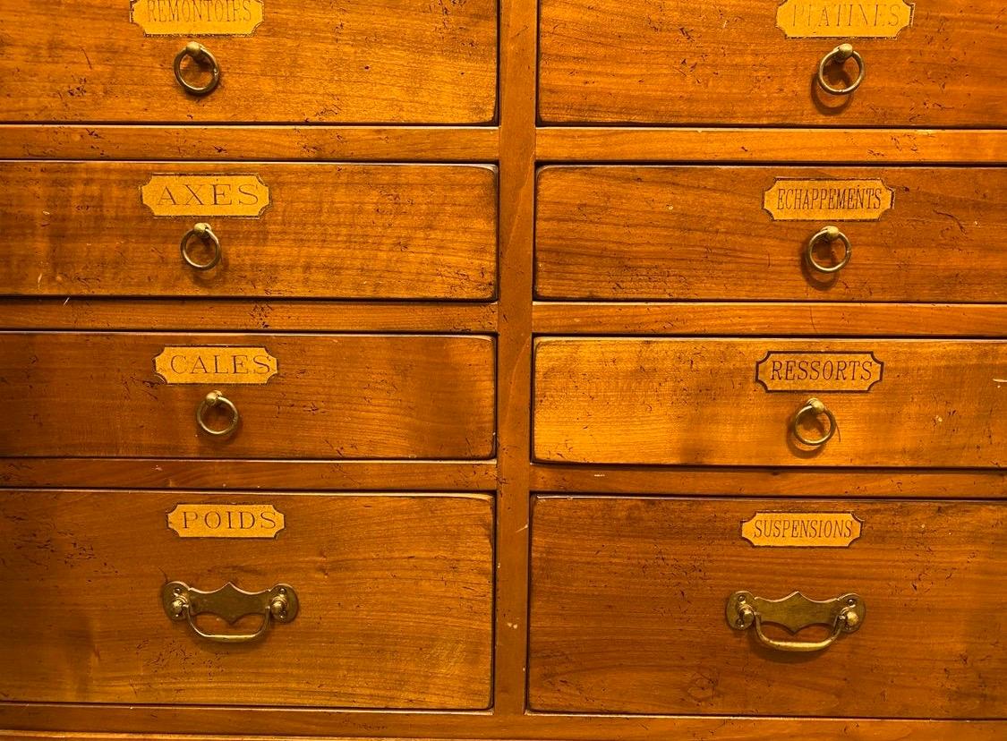 Mid-20th Century Roche Bobois Custom French Oak Apothecary Cabinet Credenza Chest of Drawers