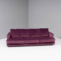 Canapé Eclipse 4 Seater de Roche Bobois en velours violet foncé