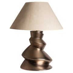 Roche Bobois  Faïencerie de Charolles XL Spiral Ceramic Table Lamp, 1970s