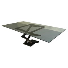 Roche Bobois "Fleur de Fer" Dining Table - In Glass & Steel