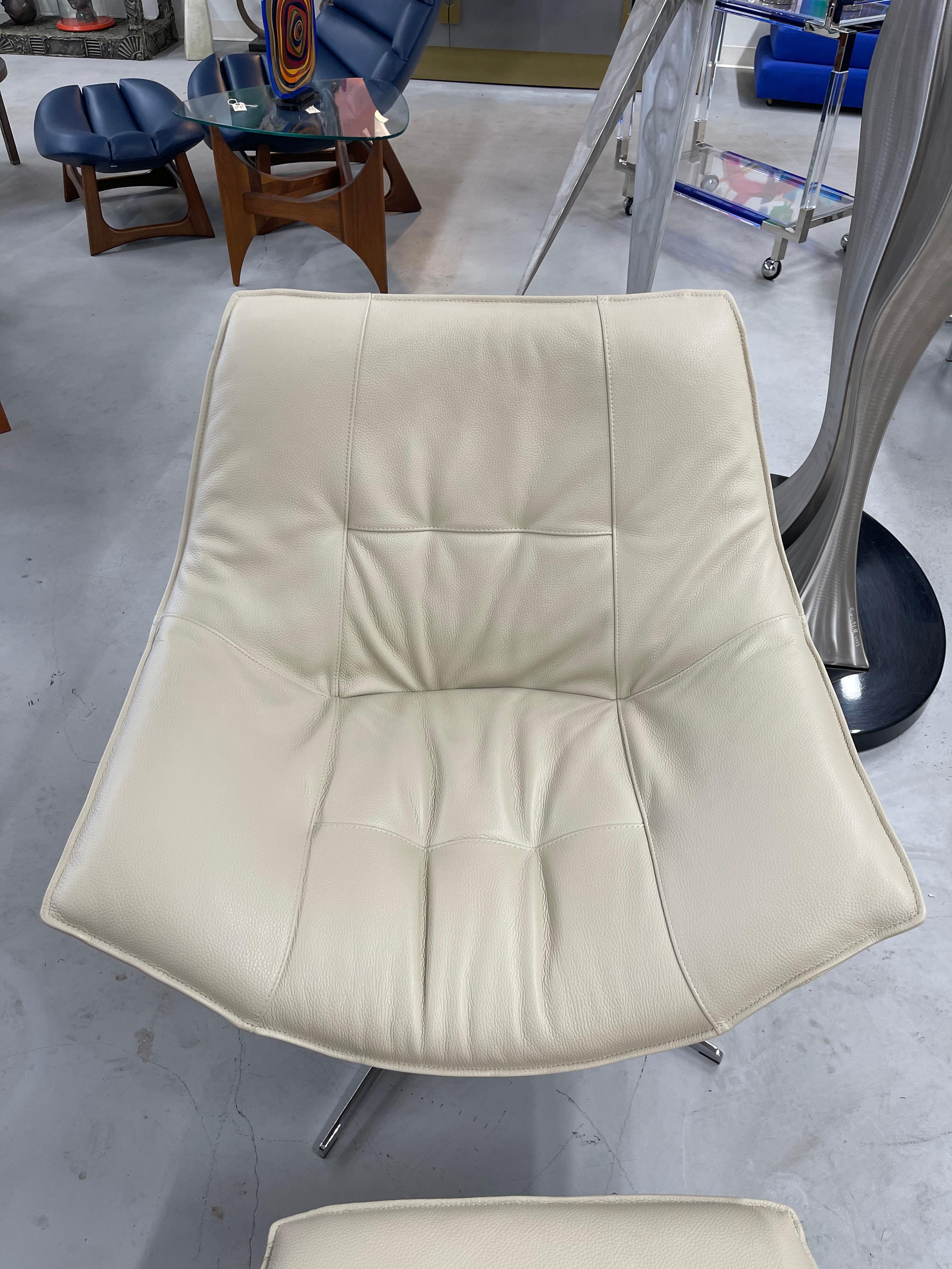 Contemporary Roche Bobois Flight Chair and Ottoman