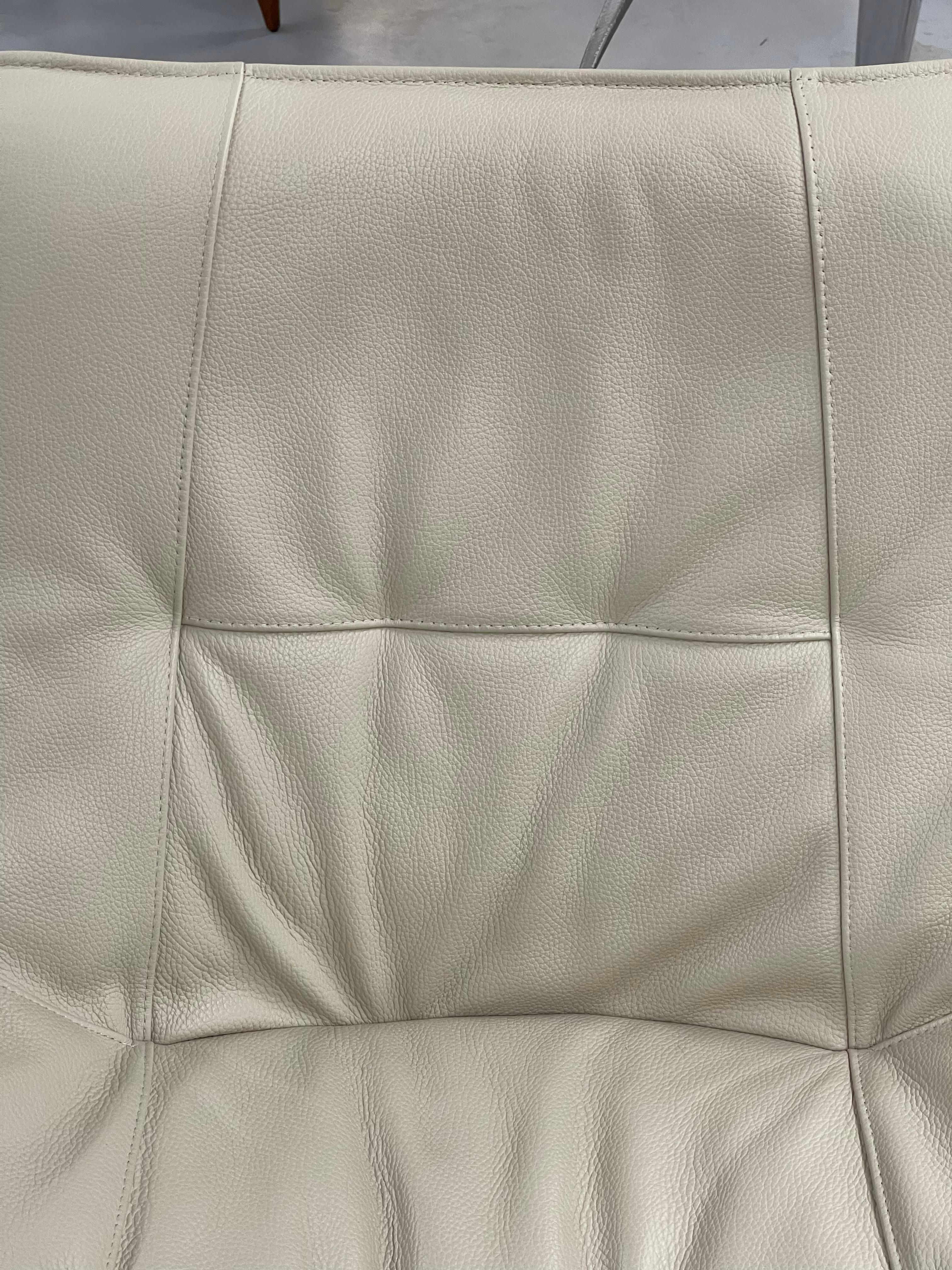 Leather Roche Bobois Flight Chair and Ottoman