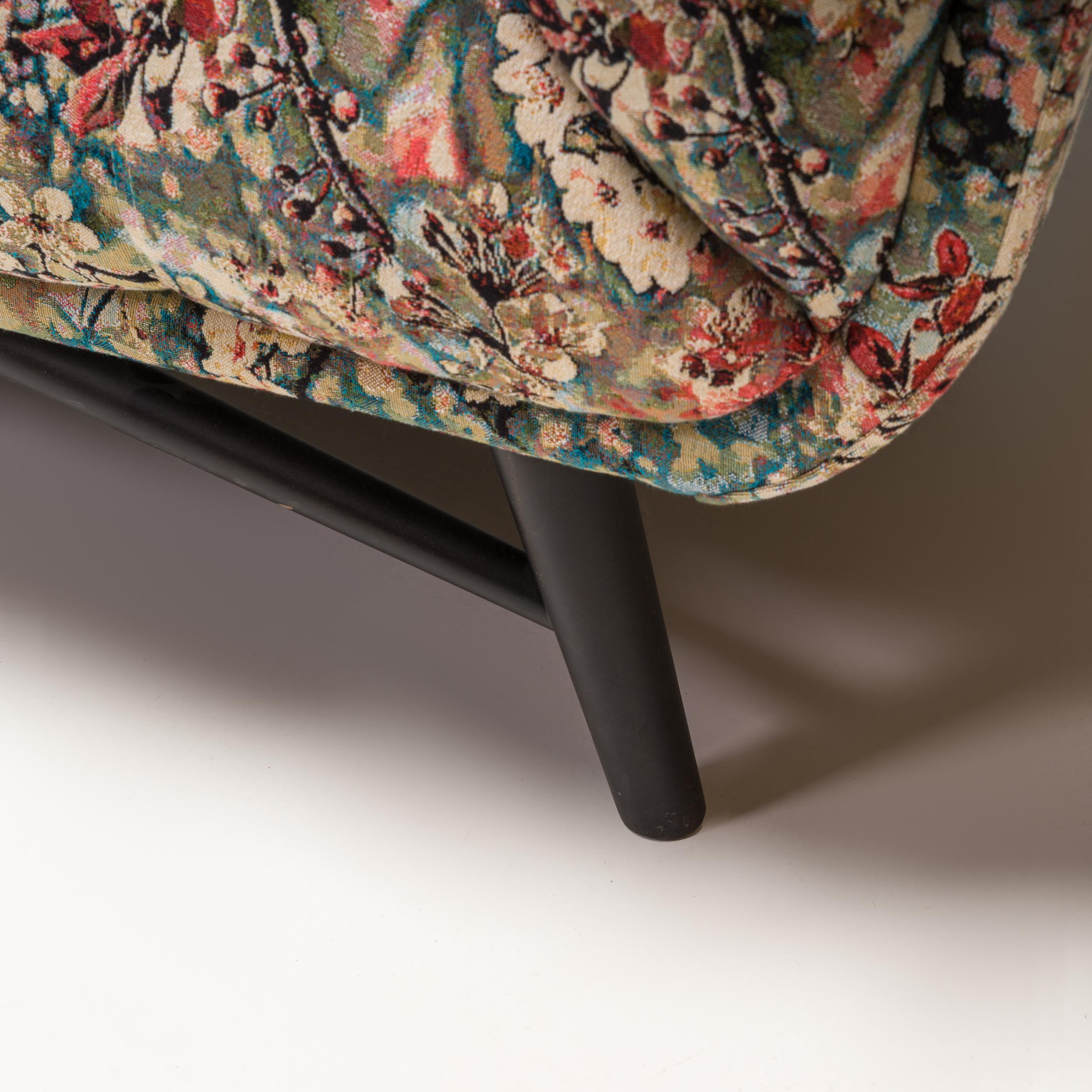 Roche Bobois Floral Tufted Fabric Profile 2.5 Seat Sofa In Good Condition In London, GB