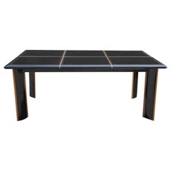 Roche Bobois for Pierre Cardin Italian High Gloss Black Lacquer Dining Table