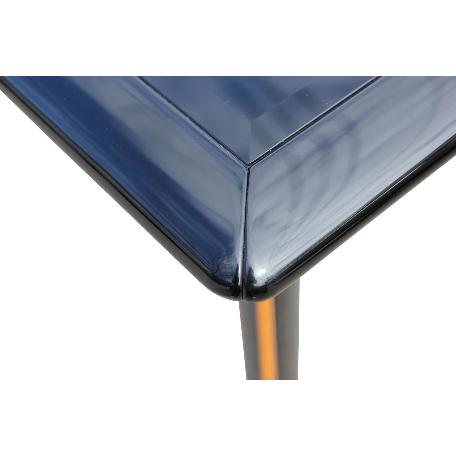Late 20th Century Roche Bobois for Pierre Cardin Italian High Gloss Black Lacquer Dining Table