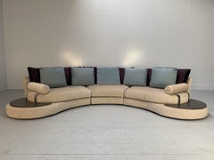 Roche Bobois “Formentera” Sofa, 5-Seat Curved, in Chenille