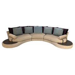 Used Roche Bobois “Formentera” Sofa, 5-Seat Curved, in Chenille