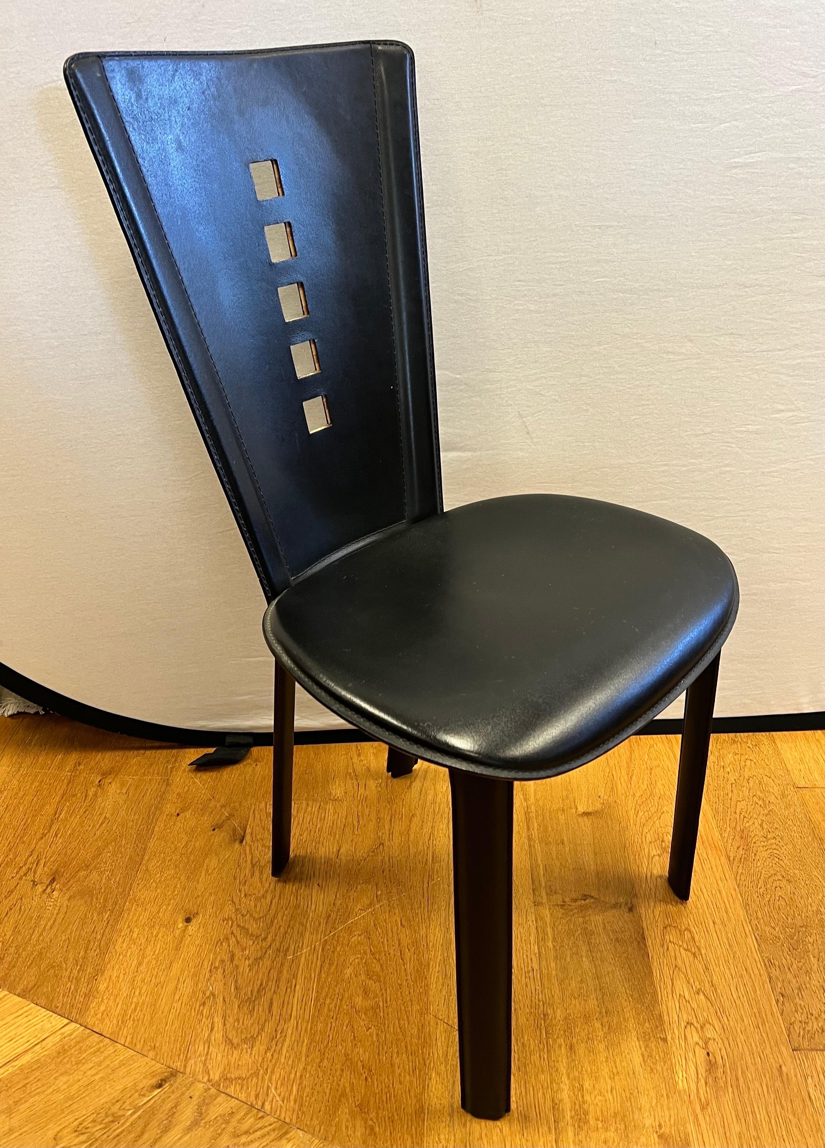 Roche Bobois Glass & Faux Marble Dining Table, 6 Cattelan Italia Dining Chairs In Good Condition In West Hartford, CT
