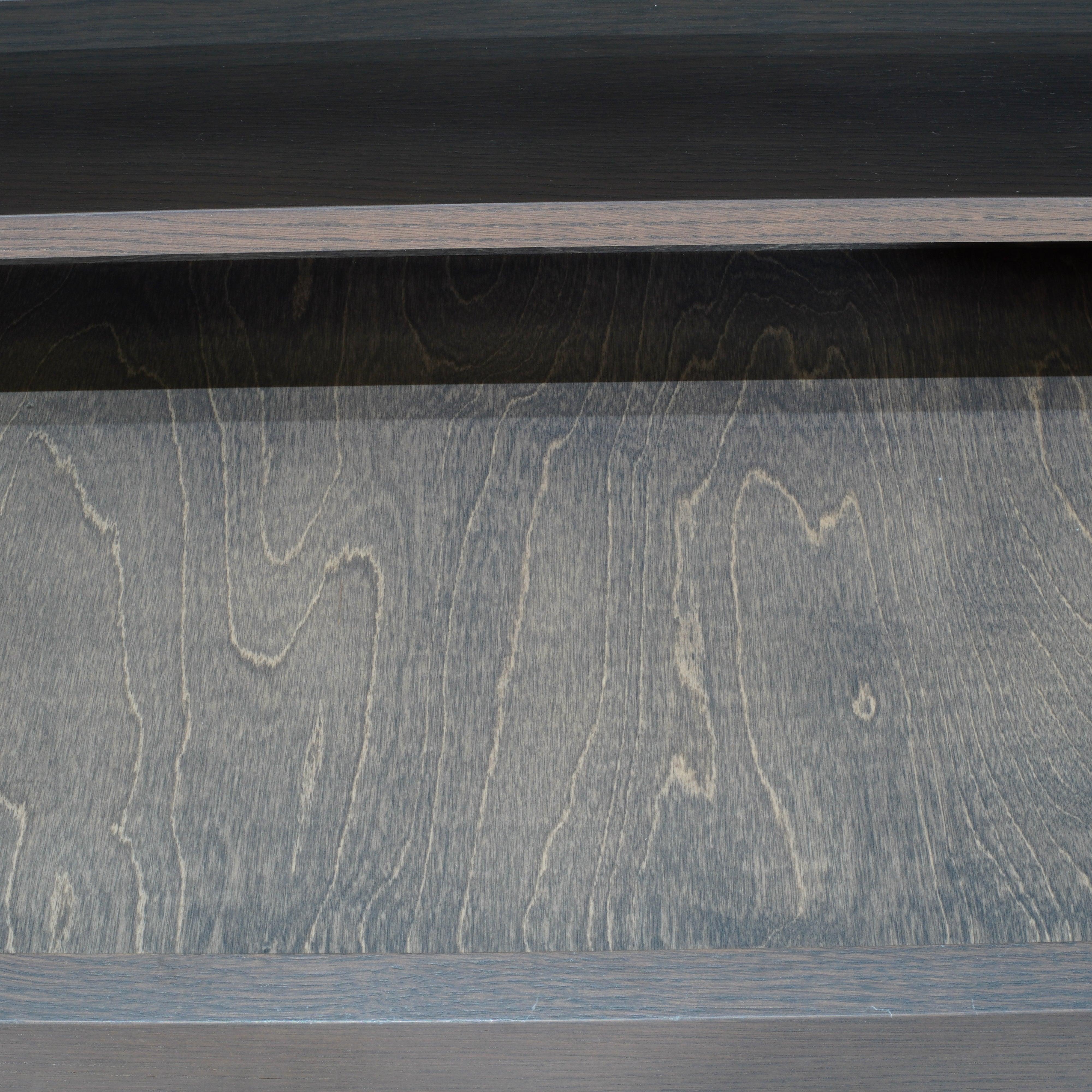 Buffet en verre anthracite et verre fumé Roche Bobois 2