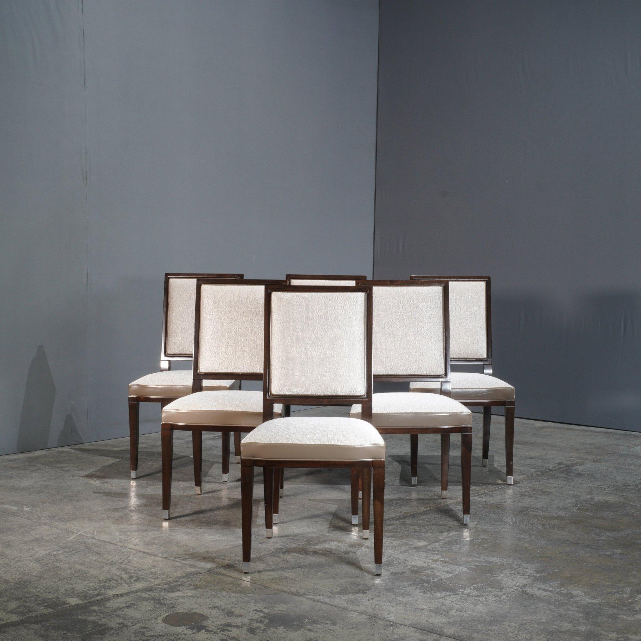Roche Bobois Grand Hotel Dining Chair by Pierre Dubois & Aimé Cécil, Set of Six In Good Condition For Sale In Basildon, London