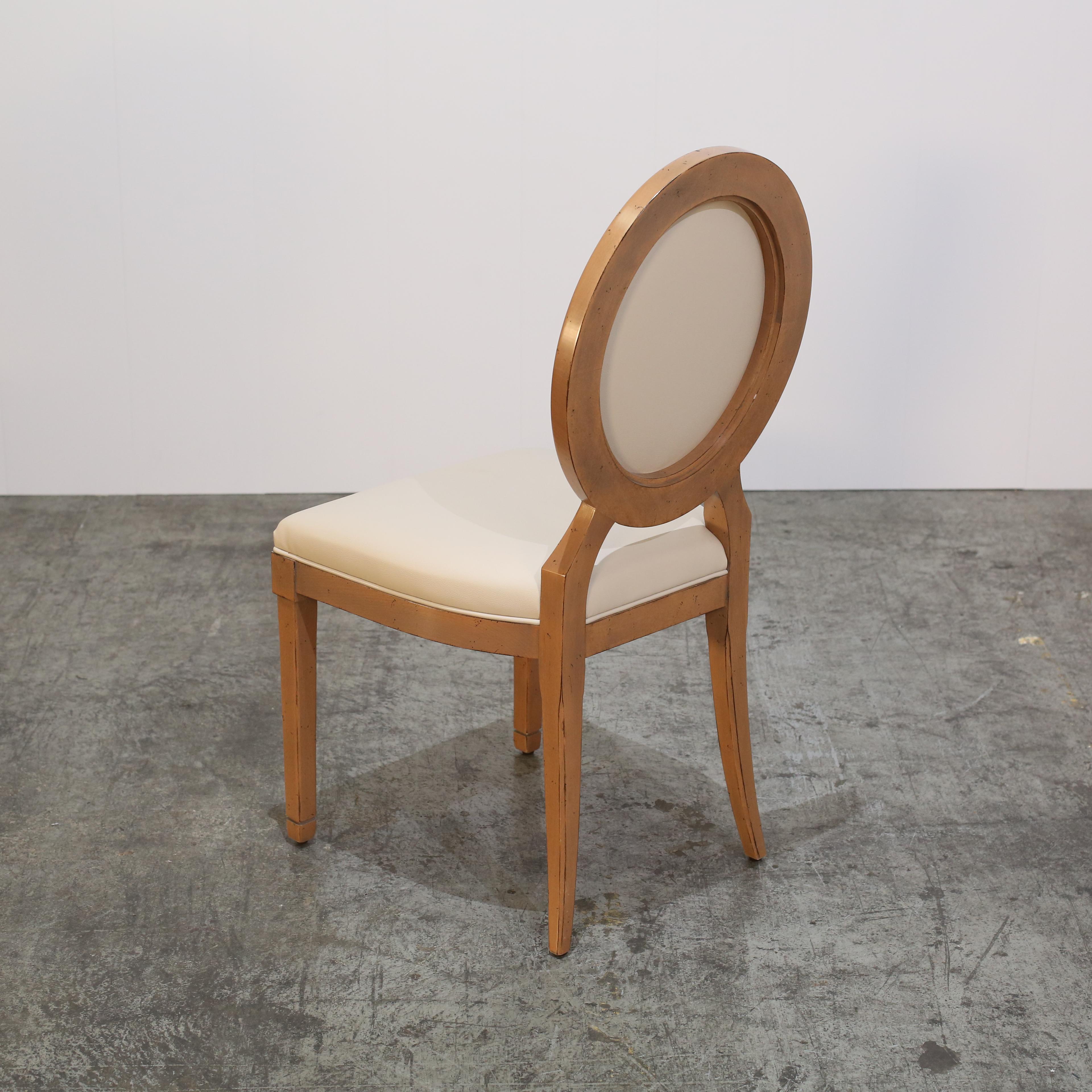 Sedie da pranzo in pelle color crema Roche Bobois Hortense, set di sei sedie in vendita 3