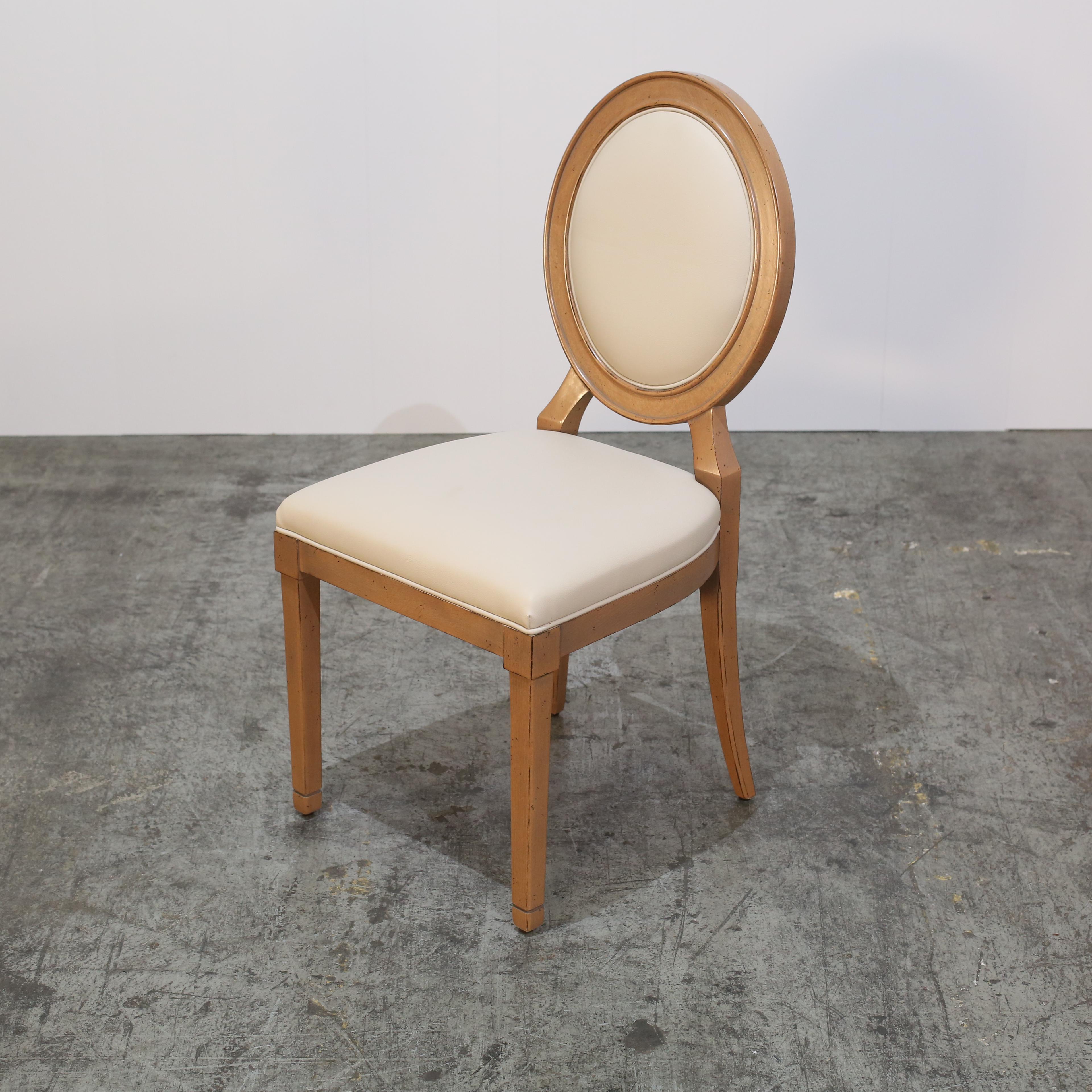 Sedie da pranzo in pelle color crema Roche Bobois Hortense, set di sei sedie in vendita 2