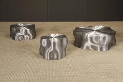 Roche Bobois 'Iron Tree' Stainless Steel Wire Cocktail & Side Tables, Set of 3